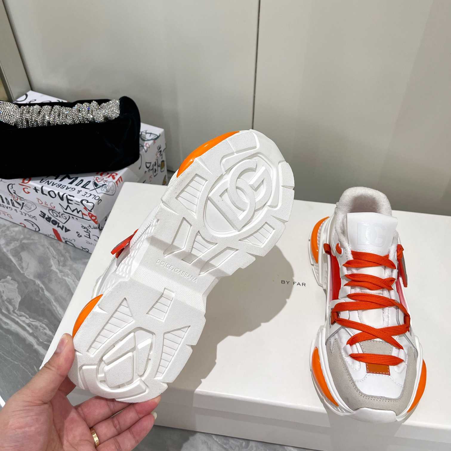 Dolce & Gabbana Mixed-Material Airmaster Sneakers - DopestKickz