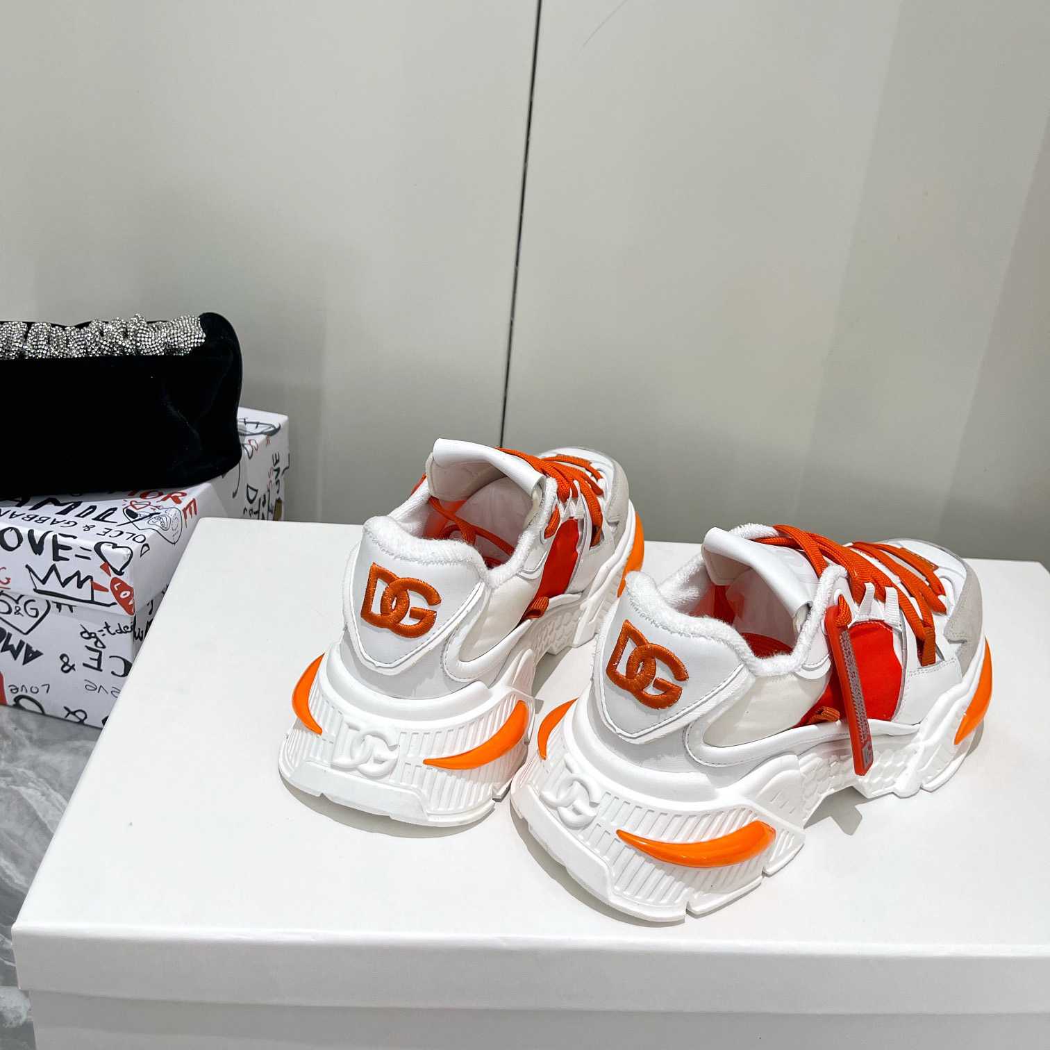 Dolce & Gabbana Mixed-Material Airmaster Sneakers - DopestKickz