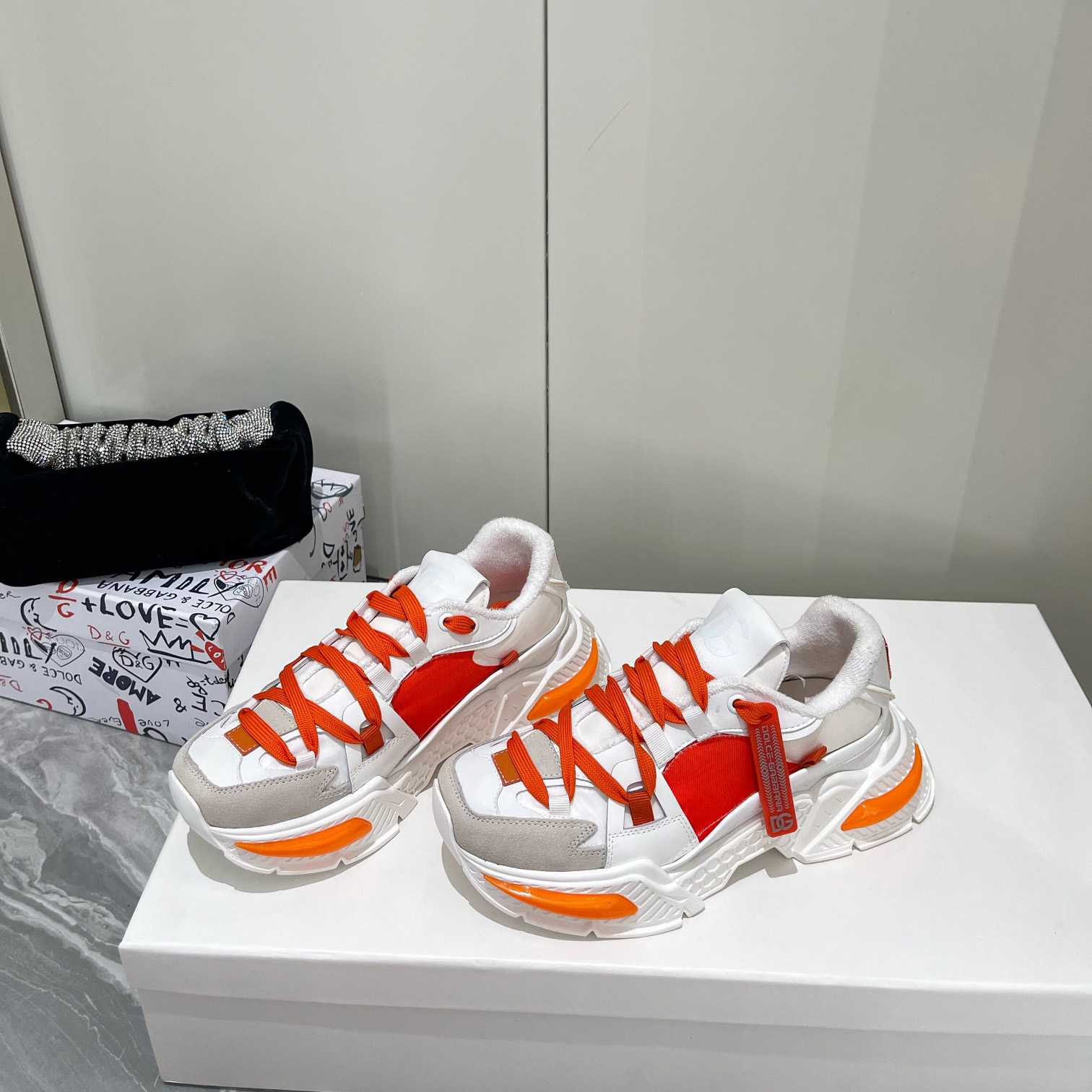 Dolce & Gabbana Mixed-Material Airmaster Sneakers - DopestKickz