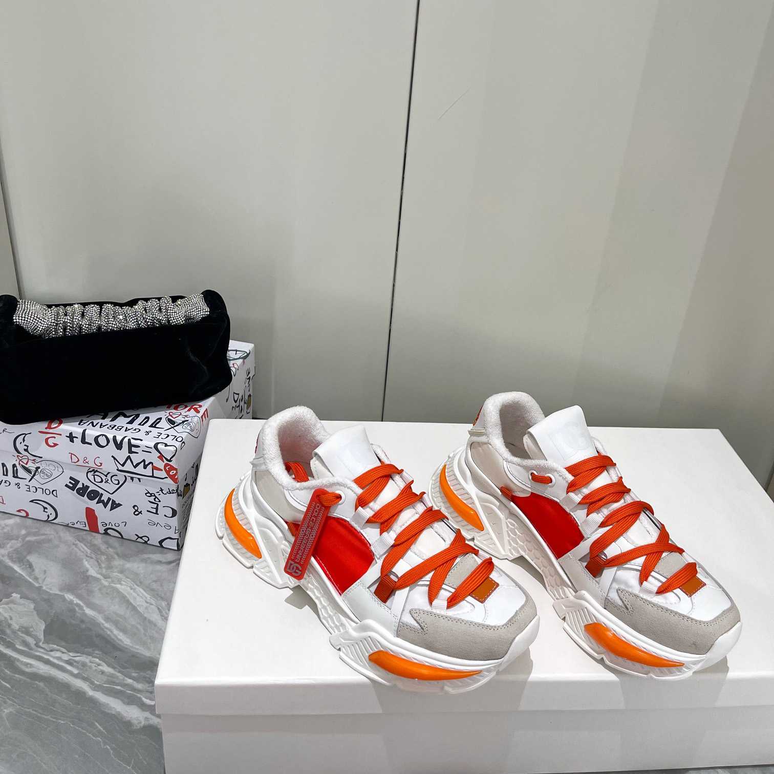 Dolce & Gabbana Mixed-Material Airmaster Sneakers - DopestKickz