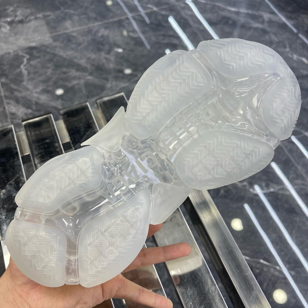 Balenciaga Triple S Sneaker Clear Sole In White Double Foam And Mesh - DopestKickz