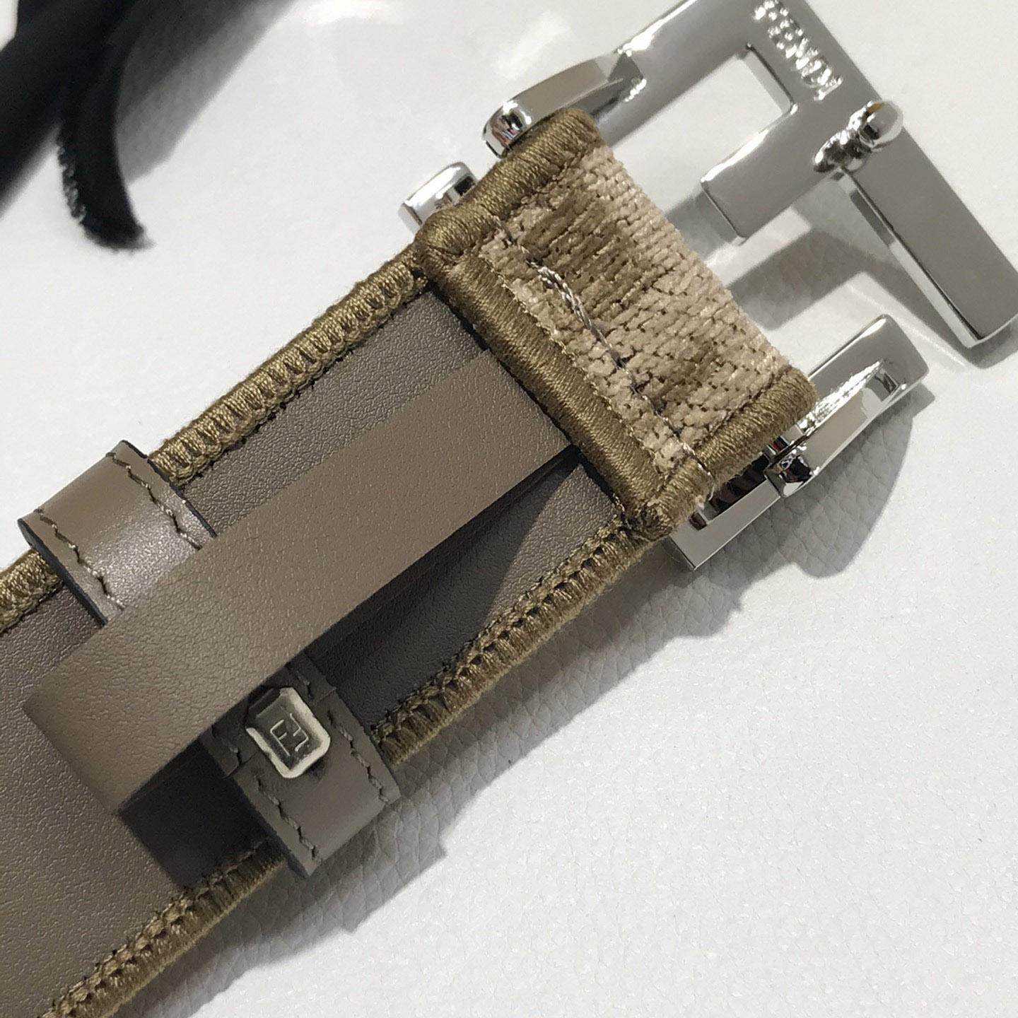 Fendi FF Jacquard Fabric Belt - DopestKickz