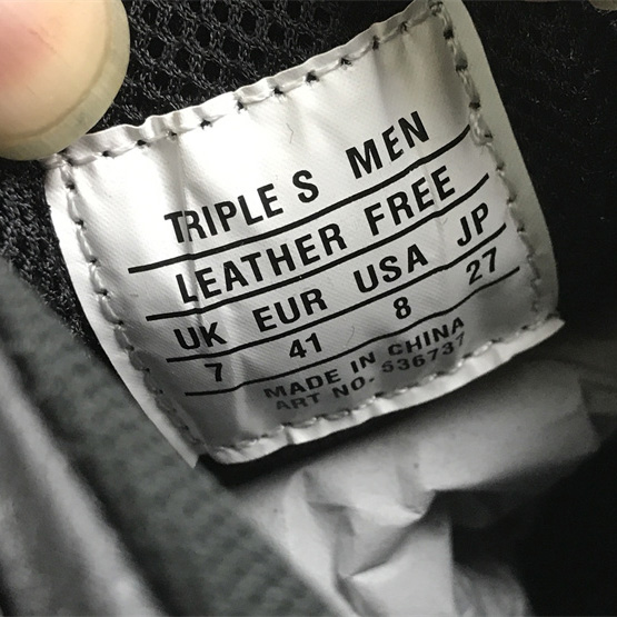 Balenciaga Triple S Logotype Sneaker In Black And White Technical Material - DopestKickz