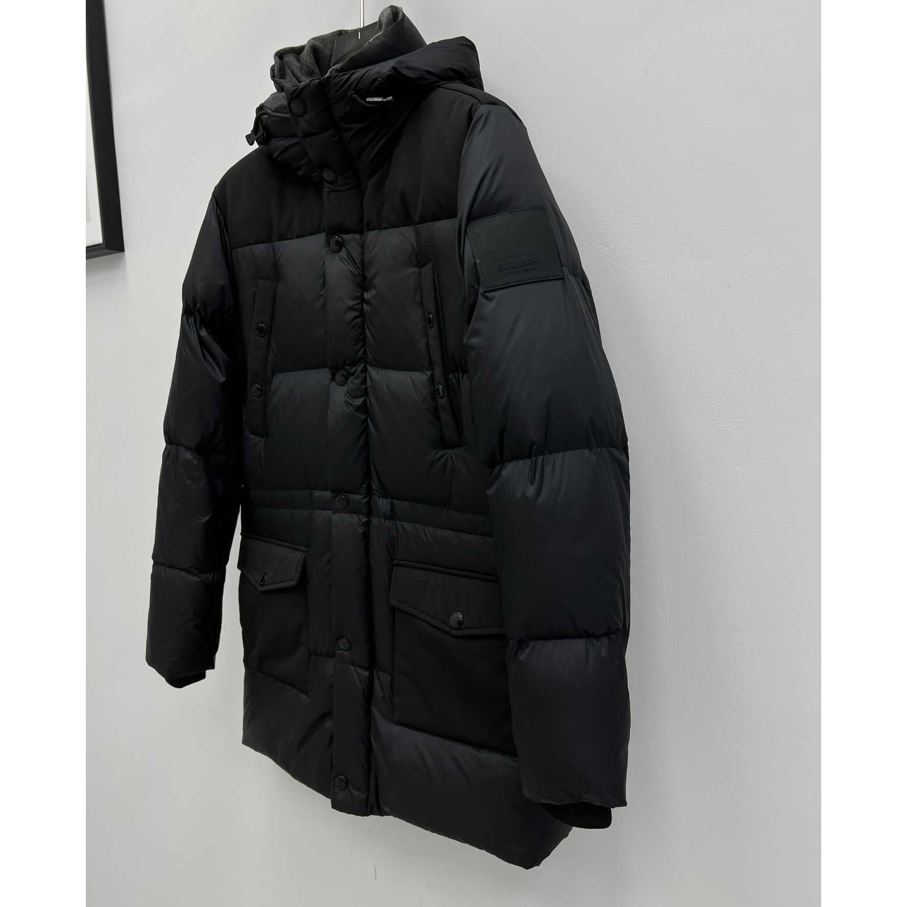 Burberry Logo Appliqué Nylon Puffer Coat - DopestKickz