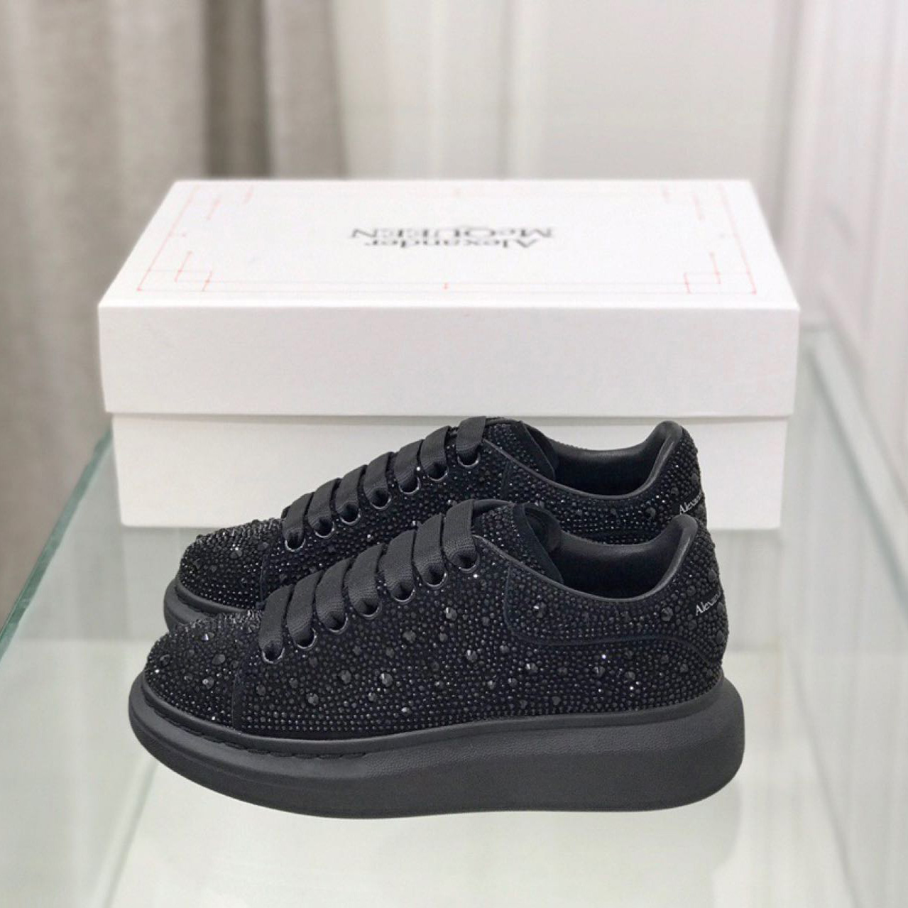 Alexander Mqueen Glitter Oversized Sneakers - DopestKickz