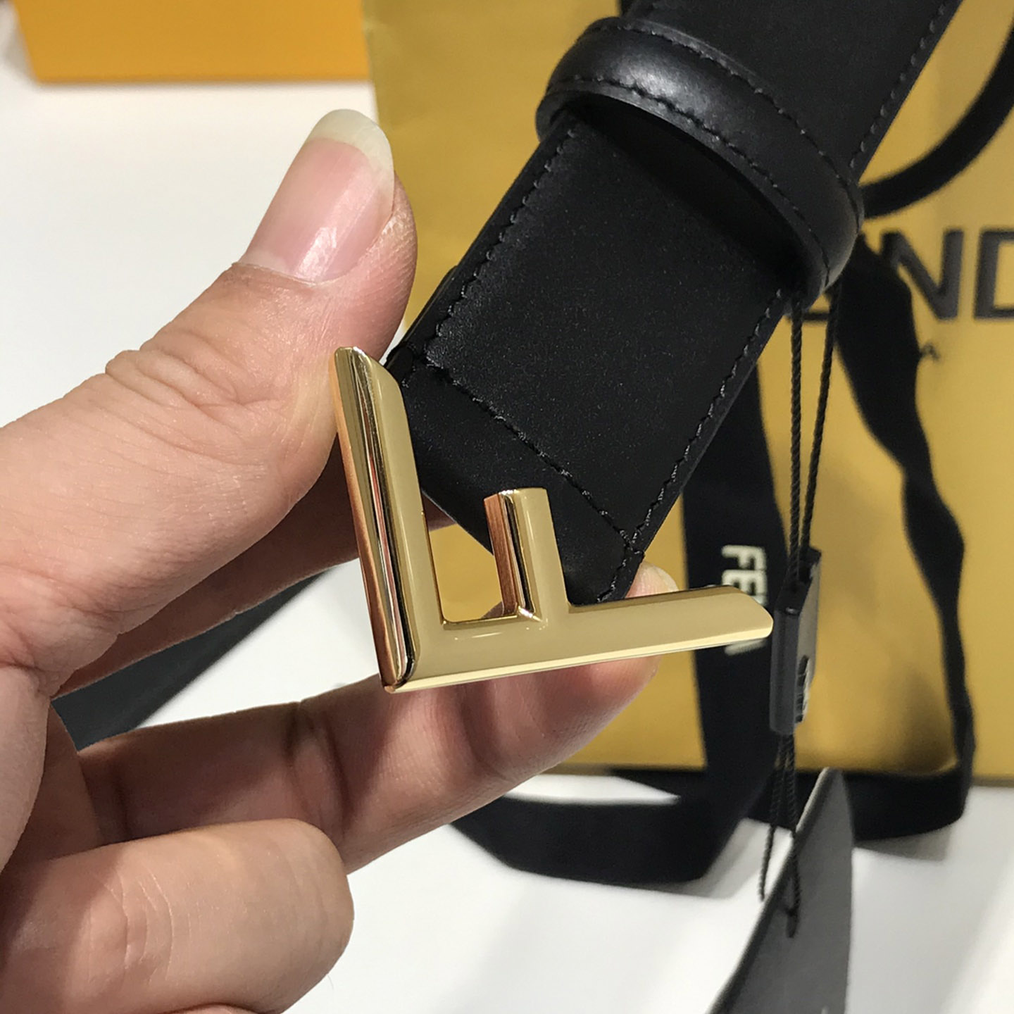 Fendi Black Leather Belt - DopestKickz