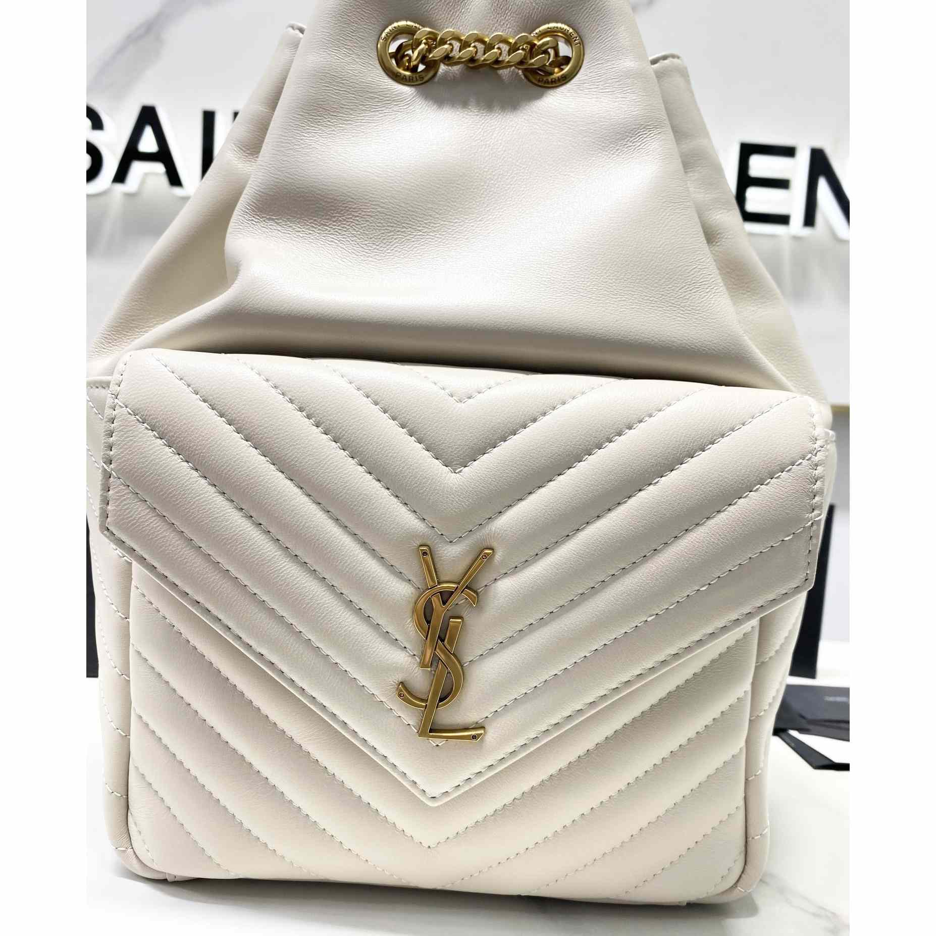 Saint Laurent Joe Drawstring Quilted Backpack(22-29-15cm) - DopestKickz