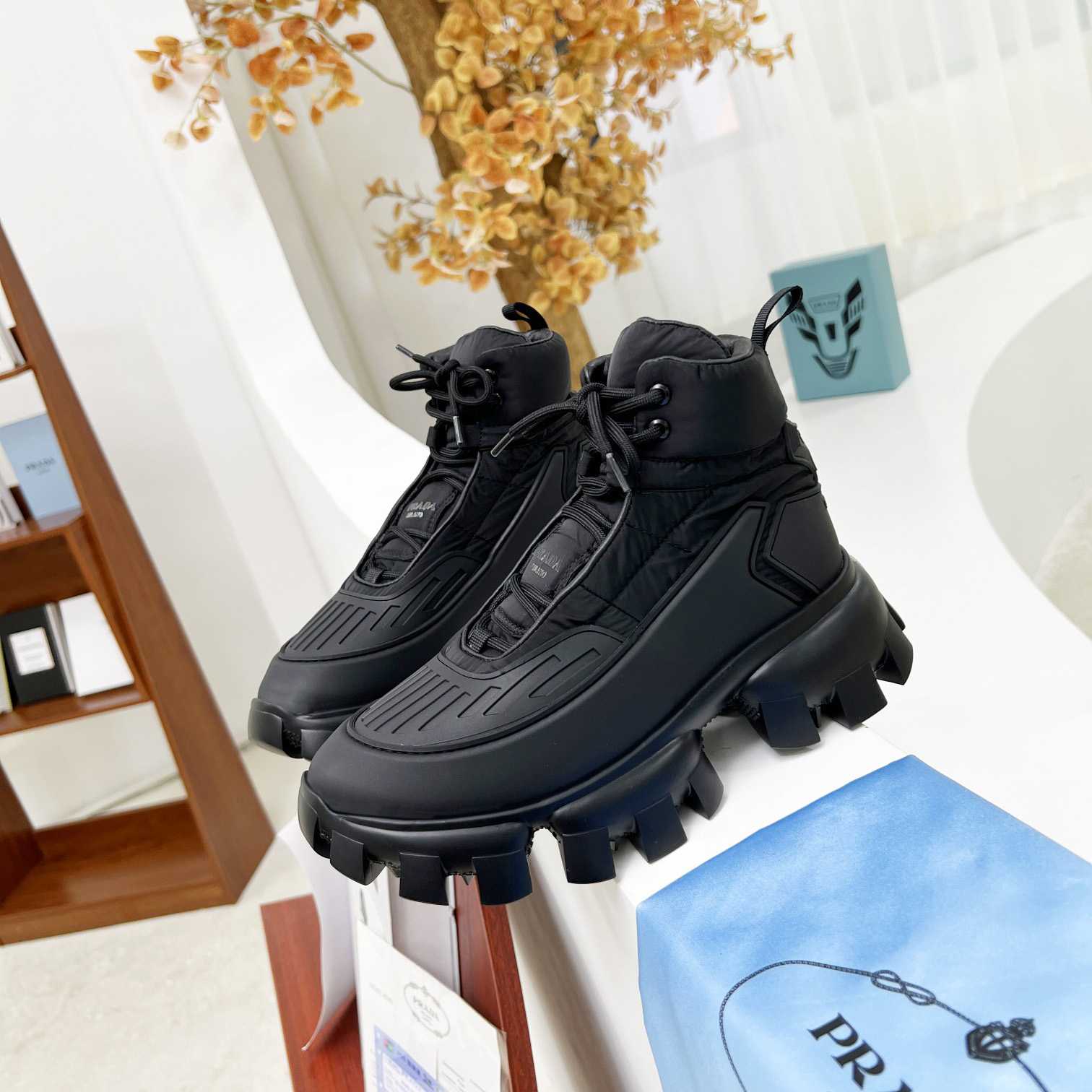 Prada Cloudbust Thunder High-Top Sneakers - DopestKickz