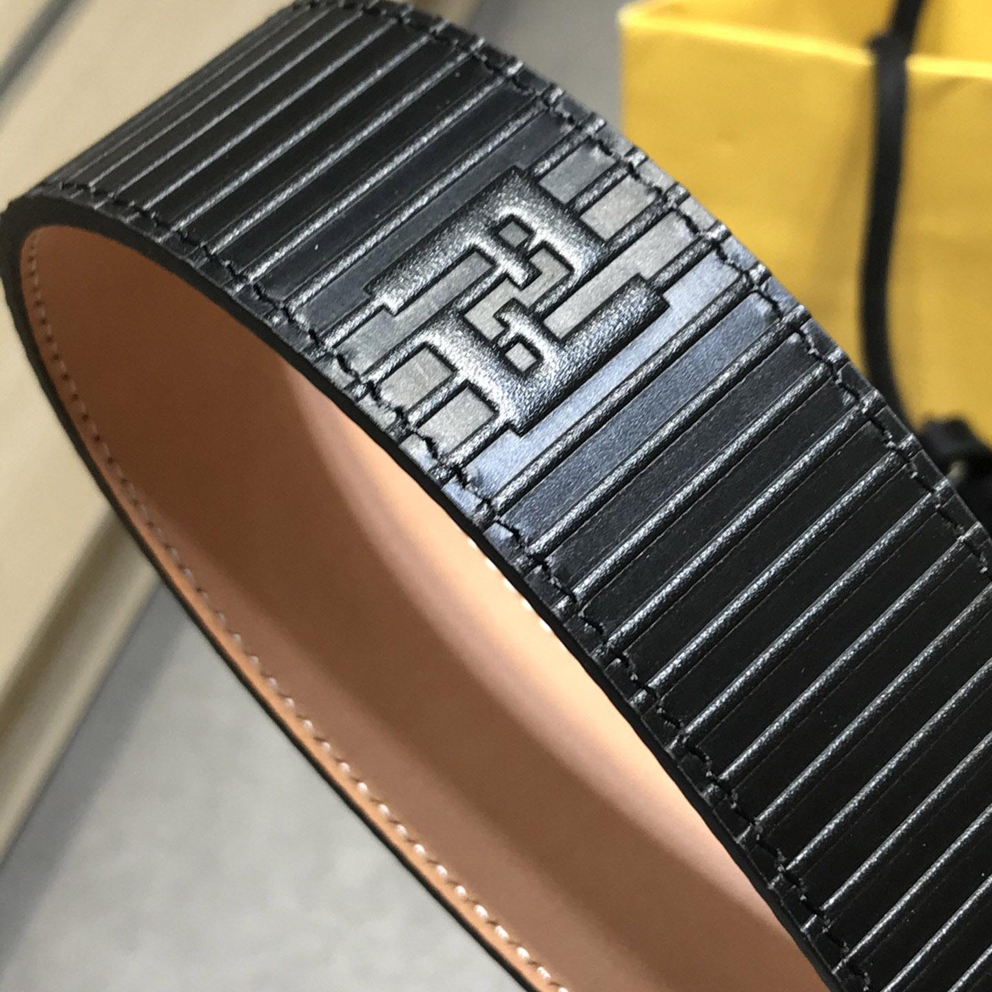 Fendi Black Leather Belt - DopestKickz