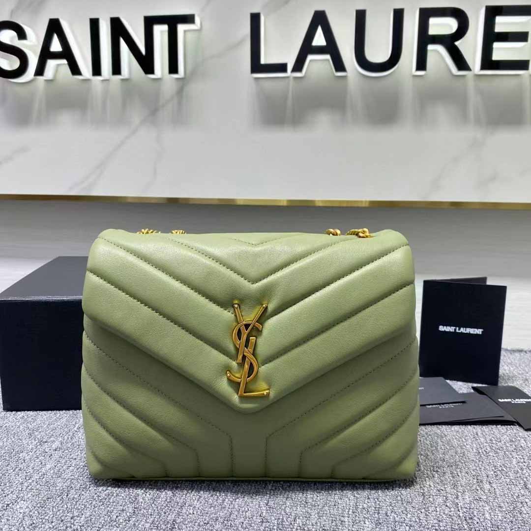 Saint Laurent Loulou Small Chain Bag In Quilted "Y" Leather(25-17-9cm) - DopestKickz