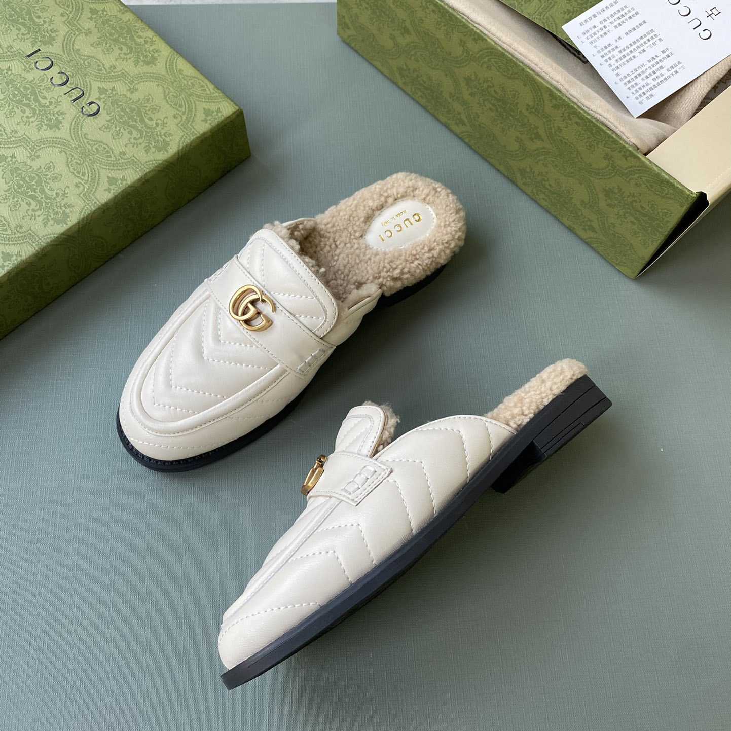 Gucci Women's Double G Slippers - DopestKickz