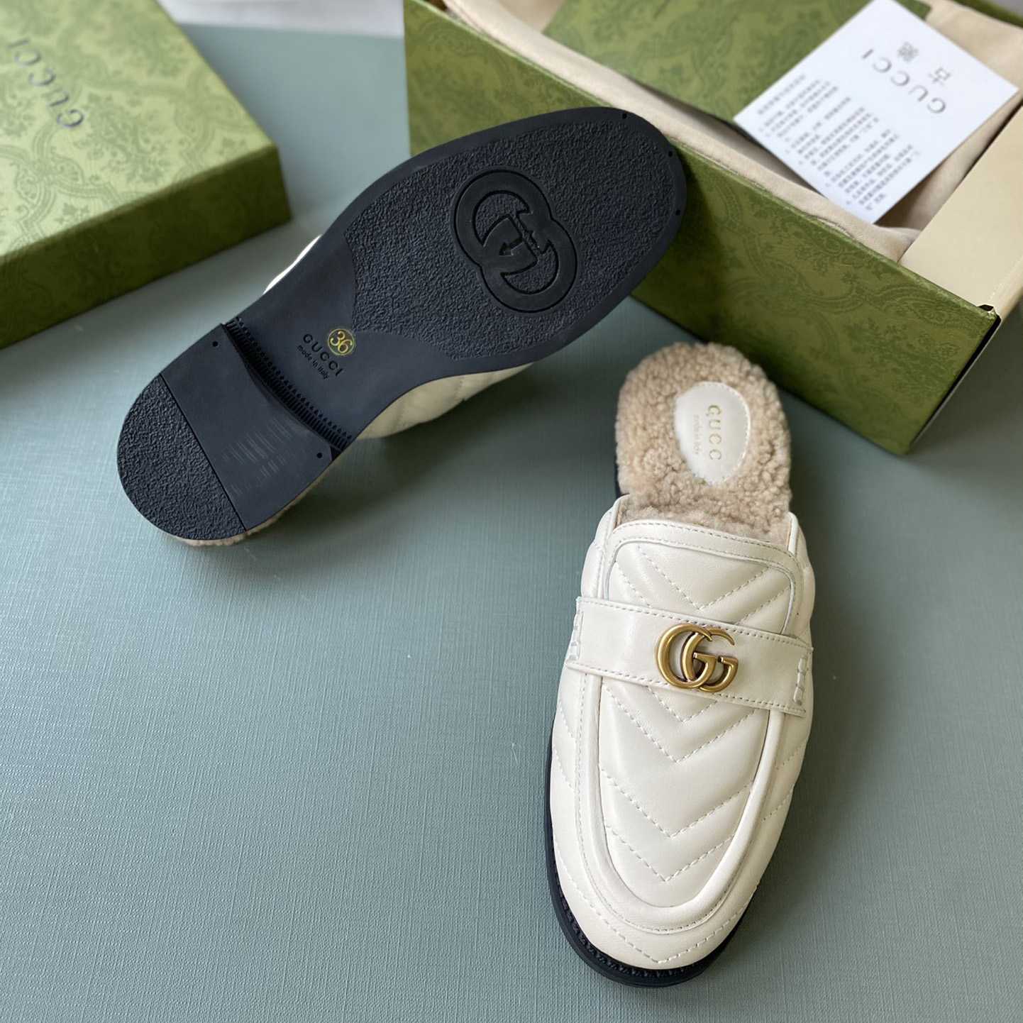 Gucci Women's Double G Slippers - DopestKickz