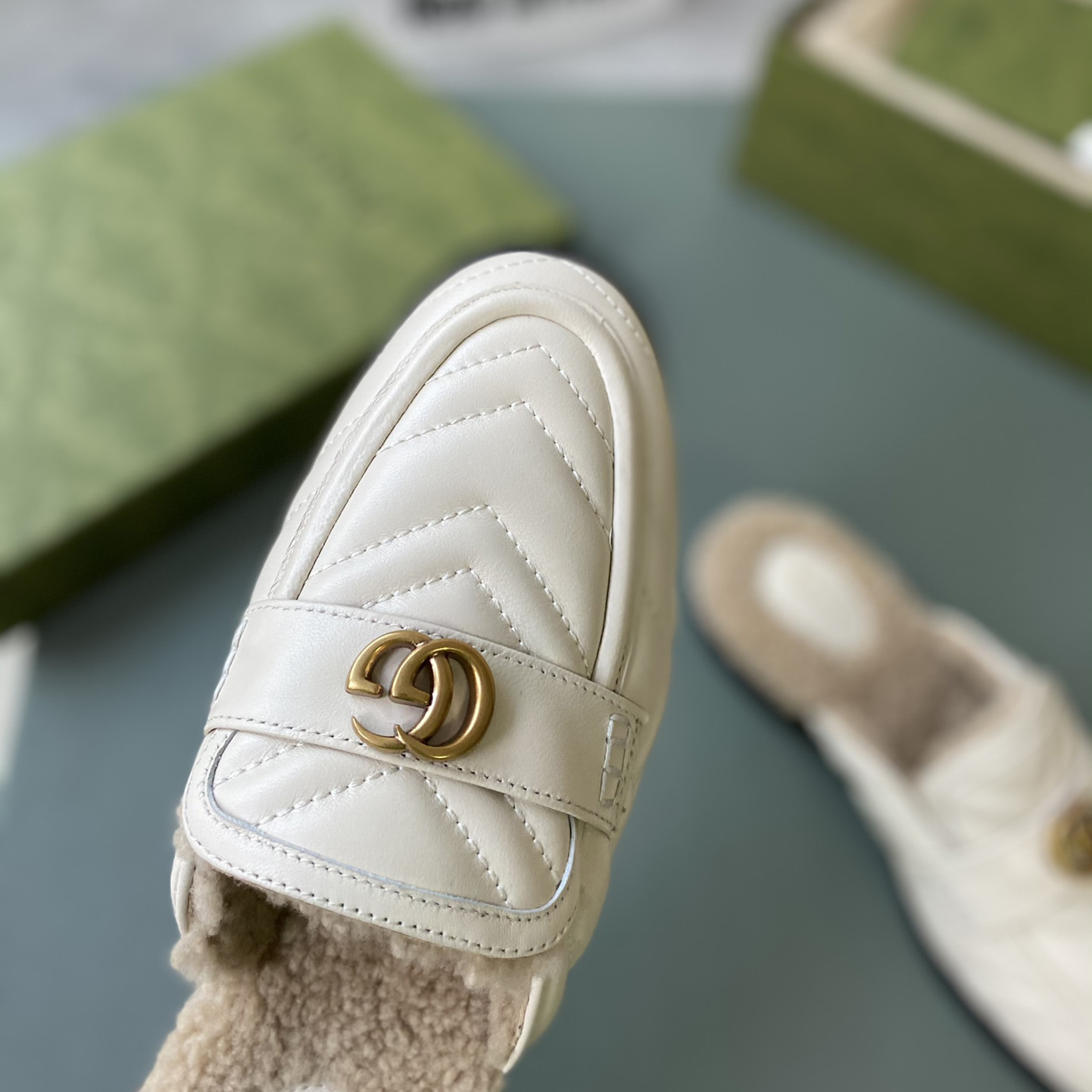 Gucci Women's Double G Slippers - DopestKickz