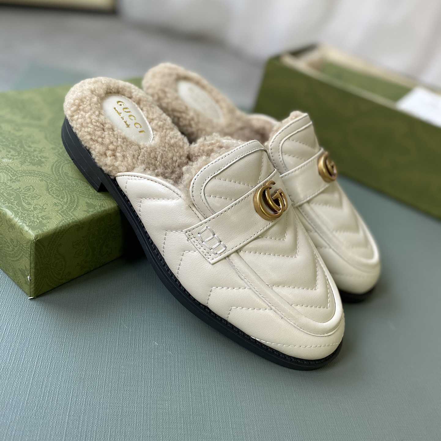 Gucci Women's Double G Slippers - DopestKickz