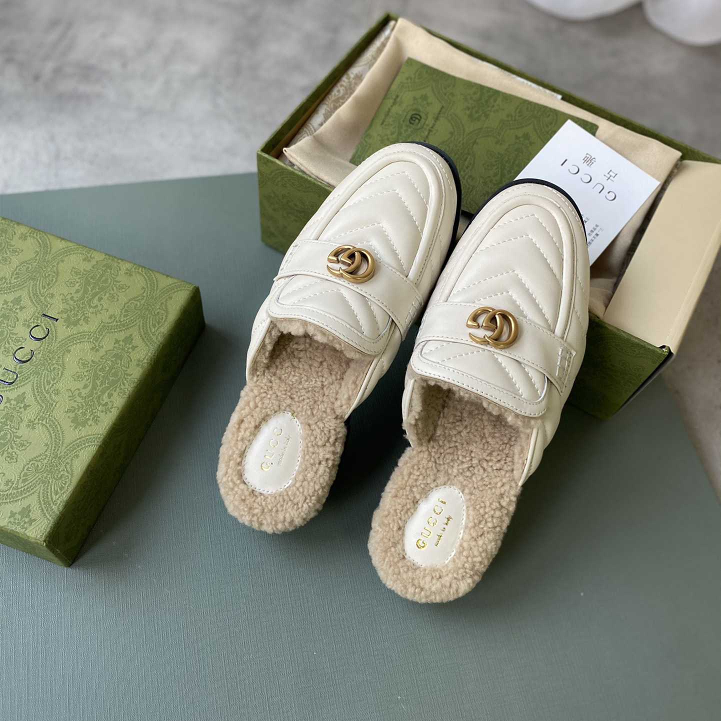 Gucci Women's Double G Slippers - DopestKickz