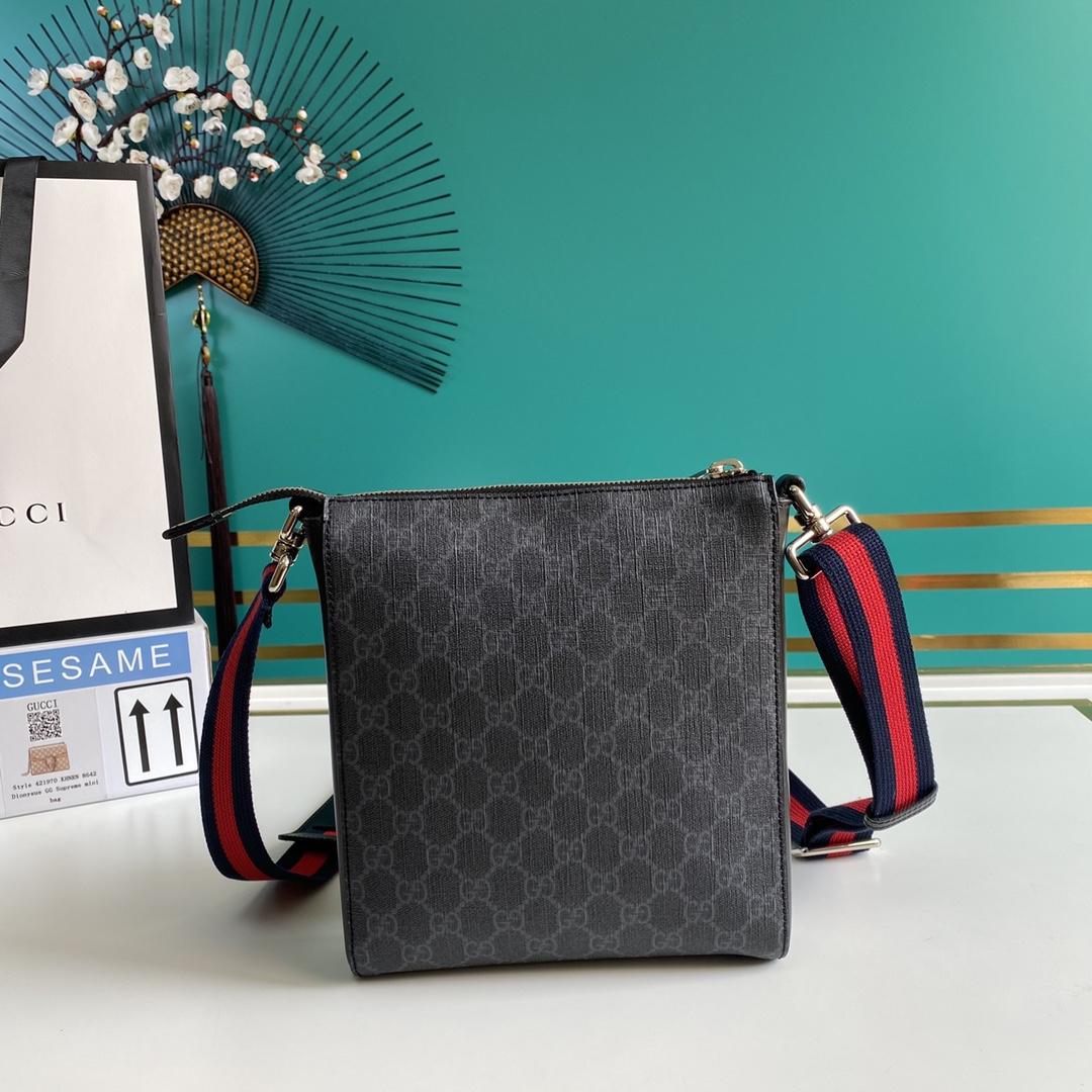 Gucci GG Black Small Messenger Bag(21-23-4cm) - DopestKickz