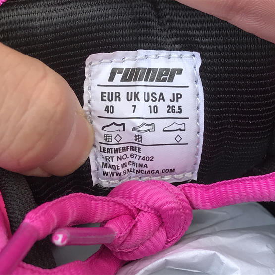 Balenciaga Runner Sneaker In Dark Pink And Black Mesh And Nylon - DopestKickz