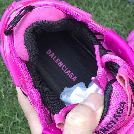 Balenciaga Runner Sneaker In Dark Pink And Black Mesh And Nylon - DopestKickz
