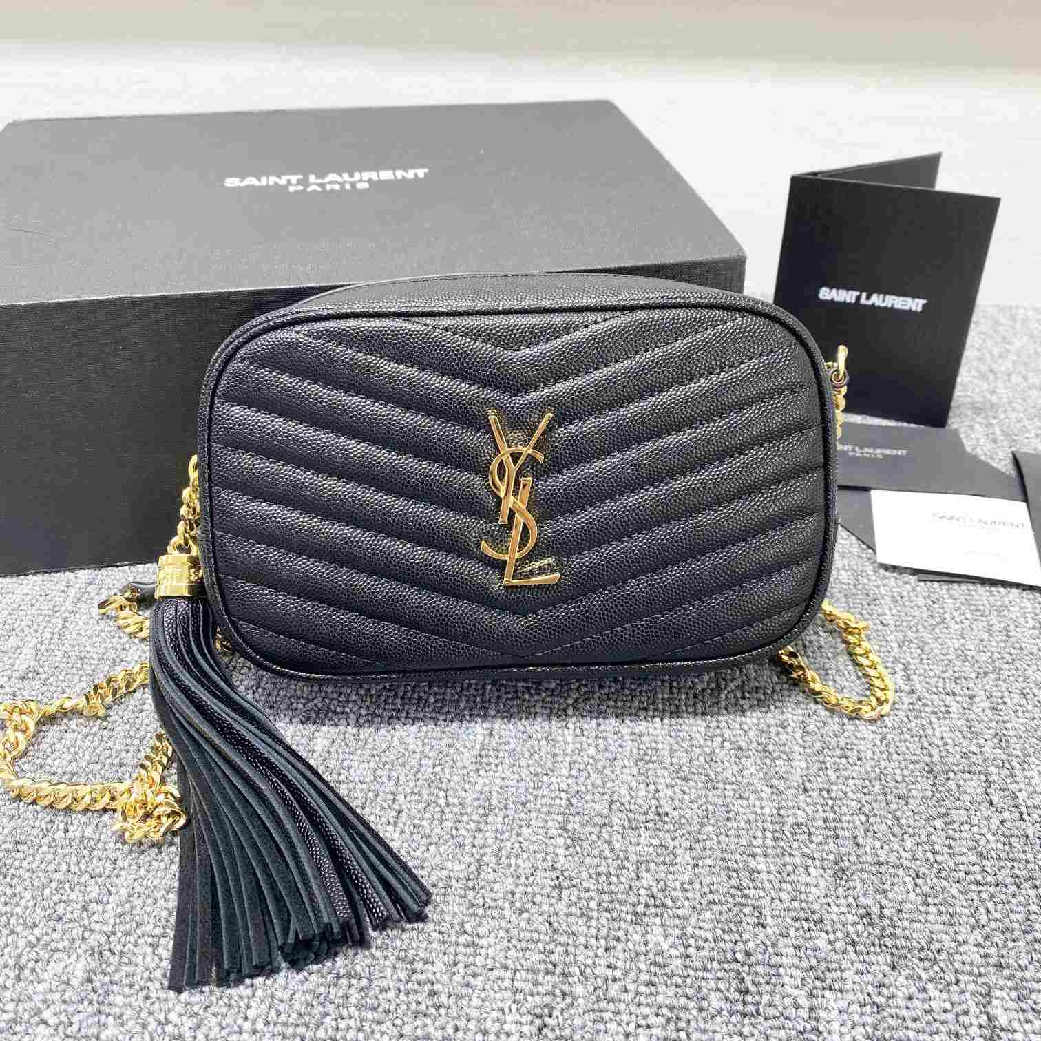 Saint Laurent Lou Camera Bag In Quilted Leather(18-11x5cm) - DopestKickz