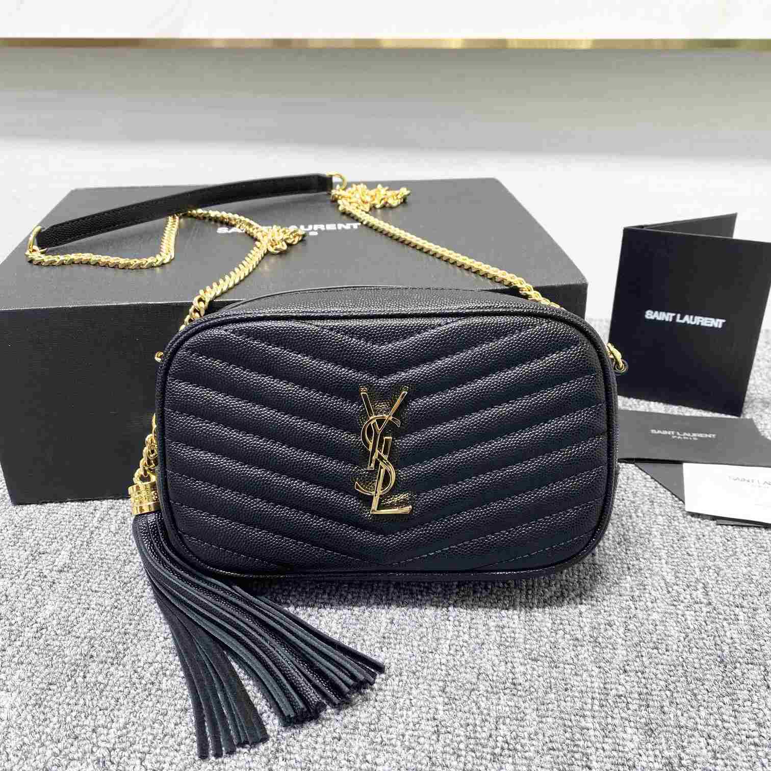 Saint Laurent Lou Camera Bag In Quilted Leather(18-11x5cm) - DopestKickz