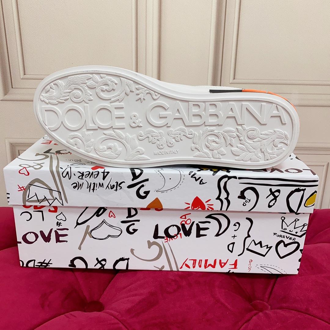 Dolce & Gabbana Portofino Leather Logo Low-Top Sneakers - DopestKickz
