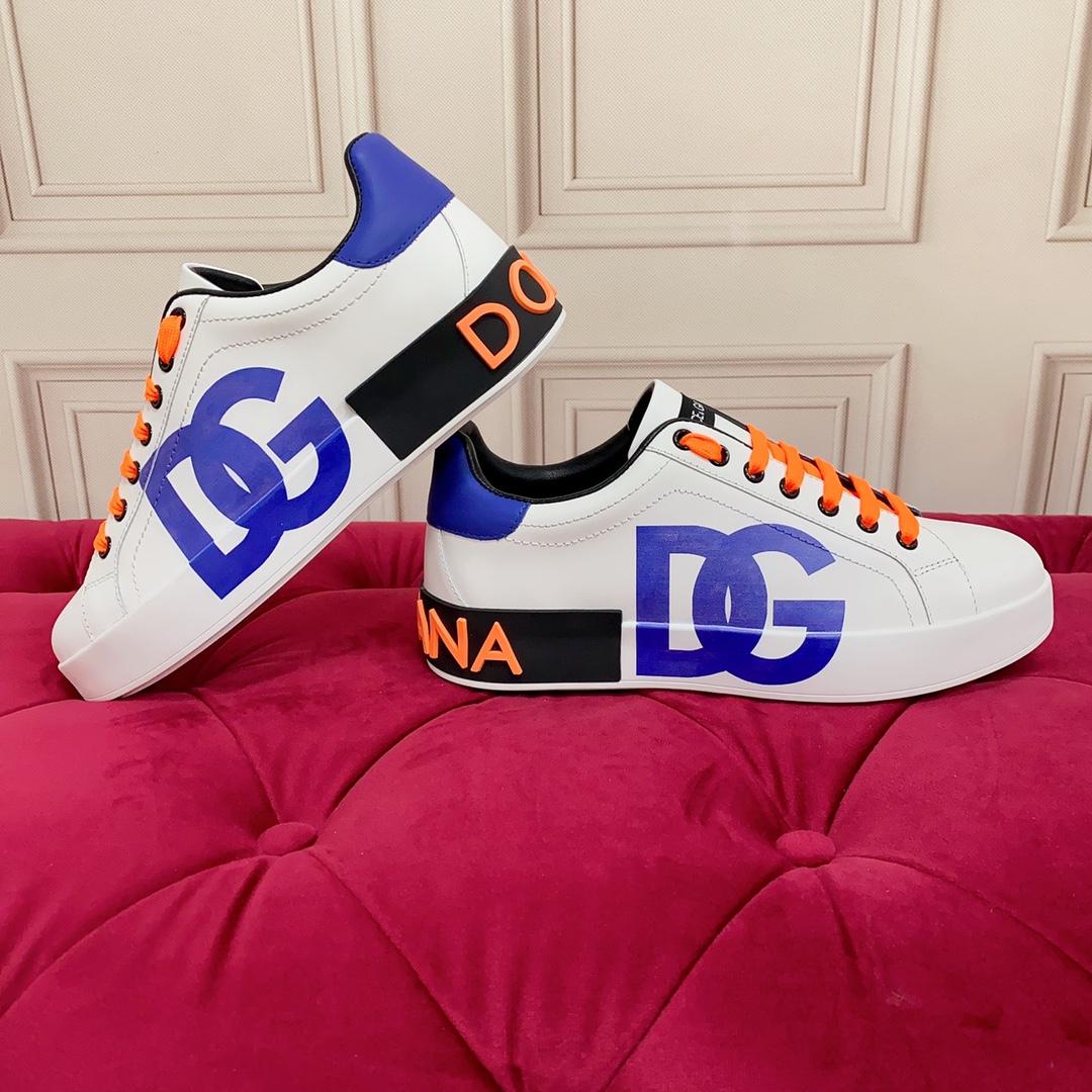 Dolce & Gabbana Portofino Leather Logo Low-Top Sneakers - DopestKickz