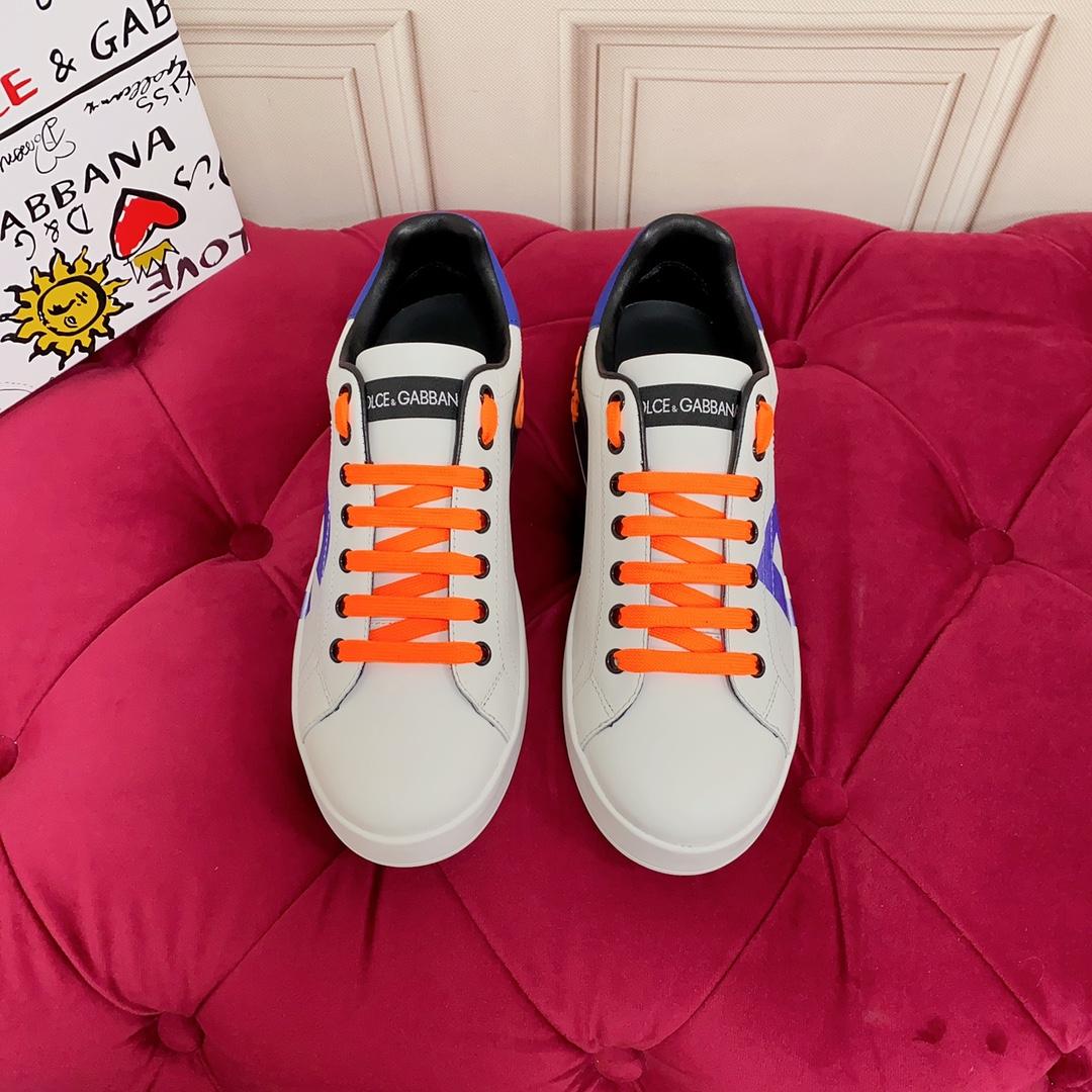 Dolce & Gabbana Portofino Leather Logo Low-Top Sneakers - DopestKickz