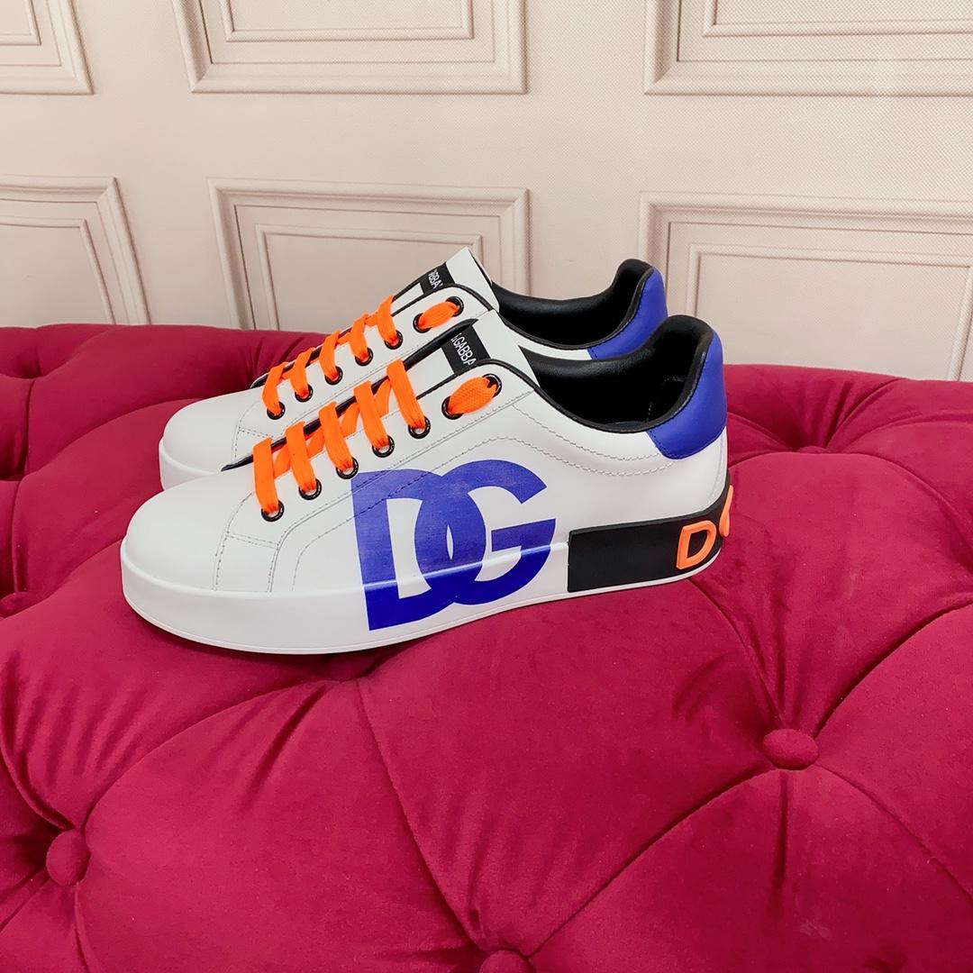 Dolce & Gabbana Portofino Leather Logo Low-Top Sneakers - DopestKickz