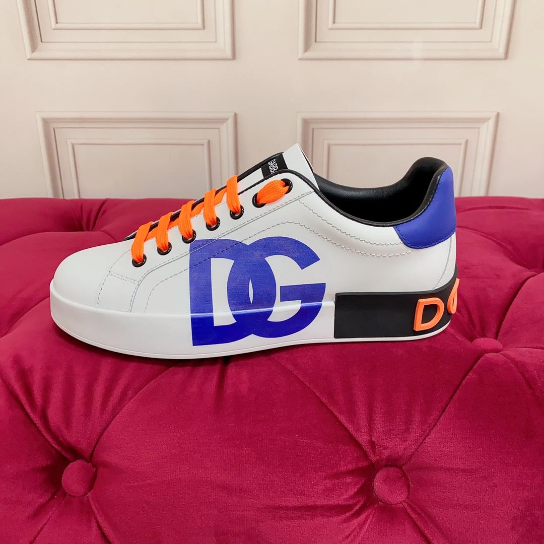 Dolce & Gabbana Portofino Leather Logo Low-Top Sneakers - DopestKickz