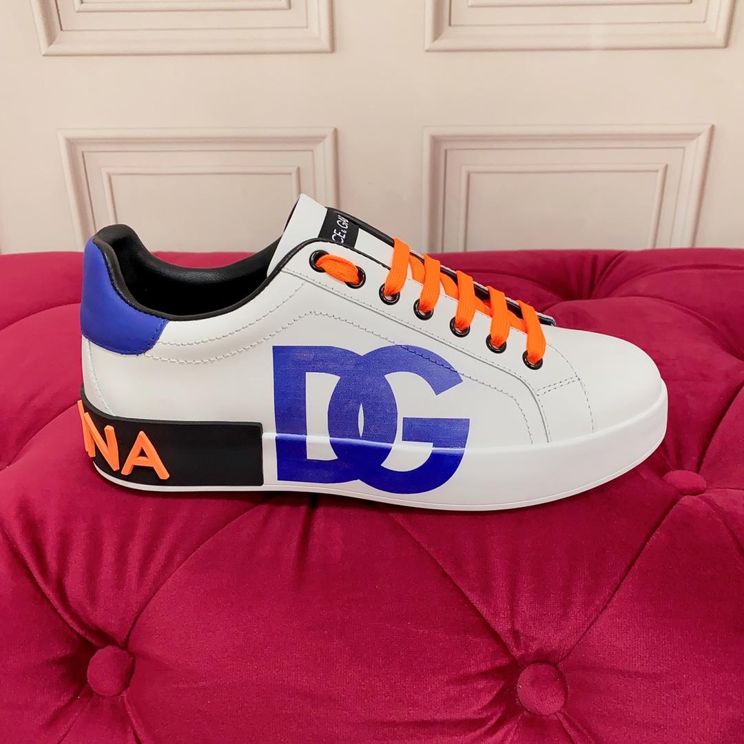 Dolce & Gabbana Portofino Leather Logo Low-Top Sneakers - DopestKickz