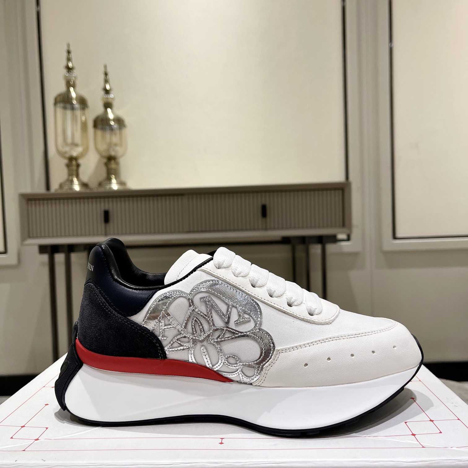 Alexander Mqueen Sprint Runner Lace-Up Sneaker - DopestKickz