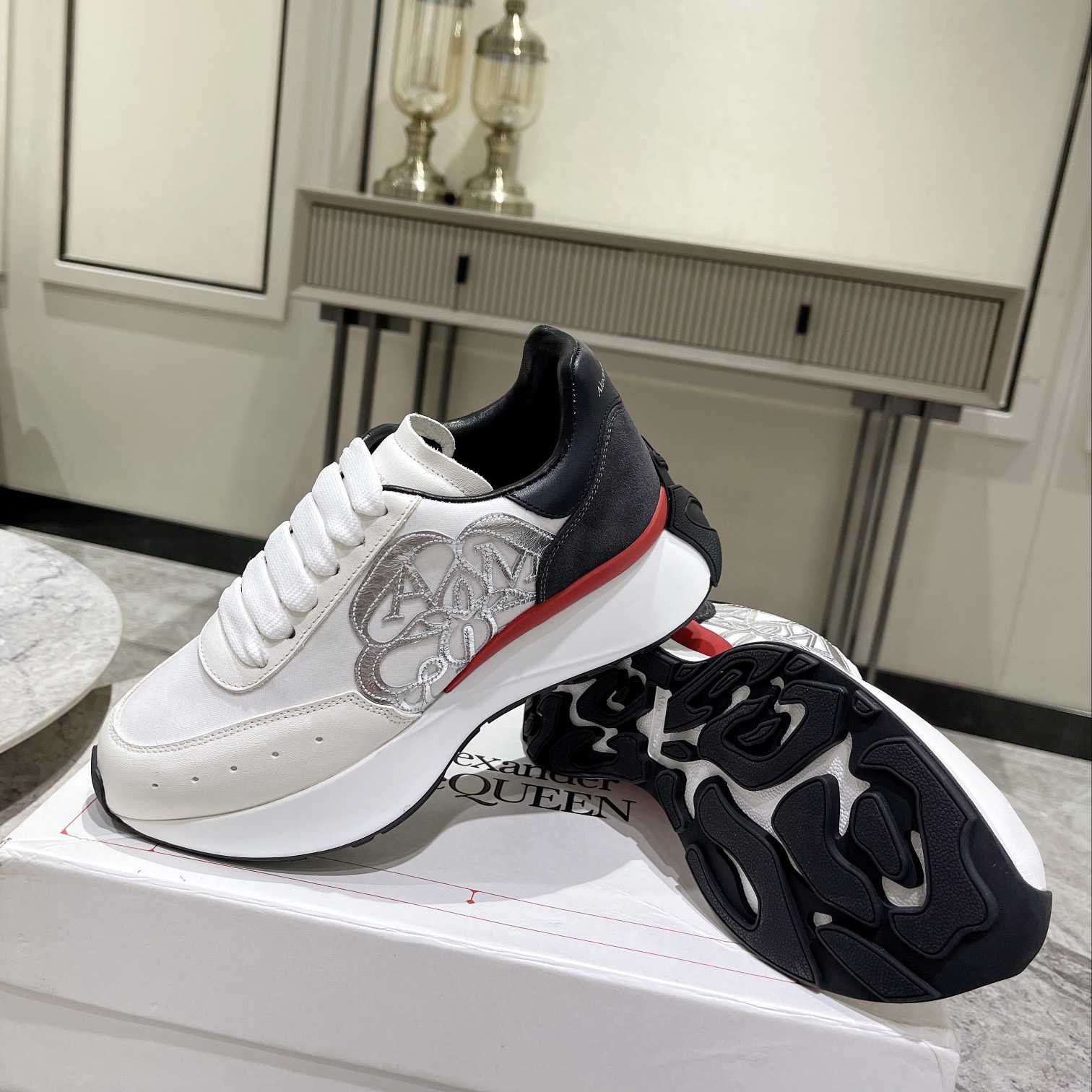 Alexander Mqueen Sprint Runner Lace-Up Sneaker - DopestKickz