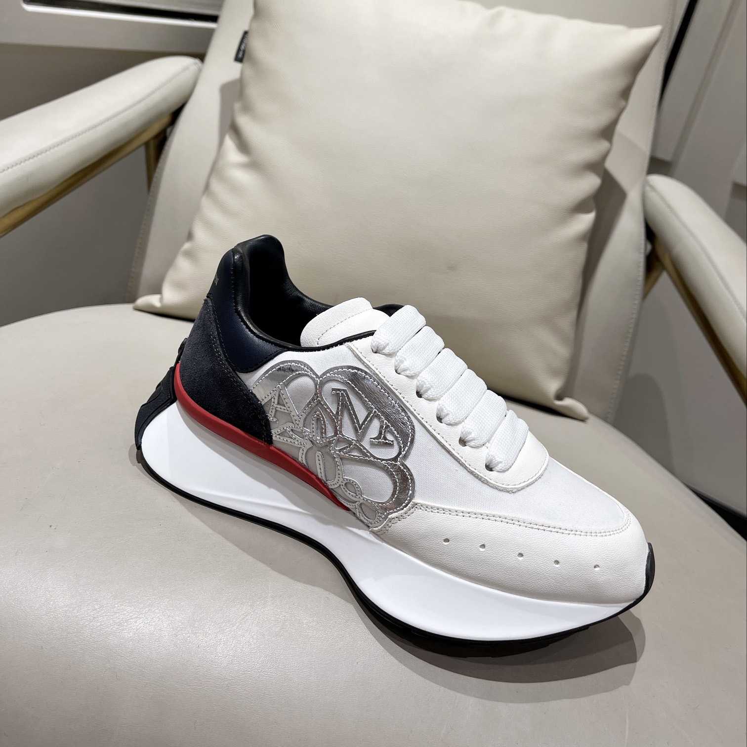 Alexander Mqueen Sprint Runner Lace-Up Sneaker - DopestKickz