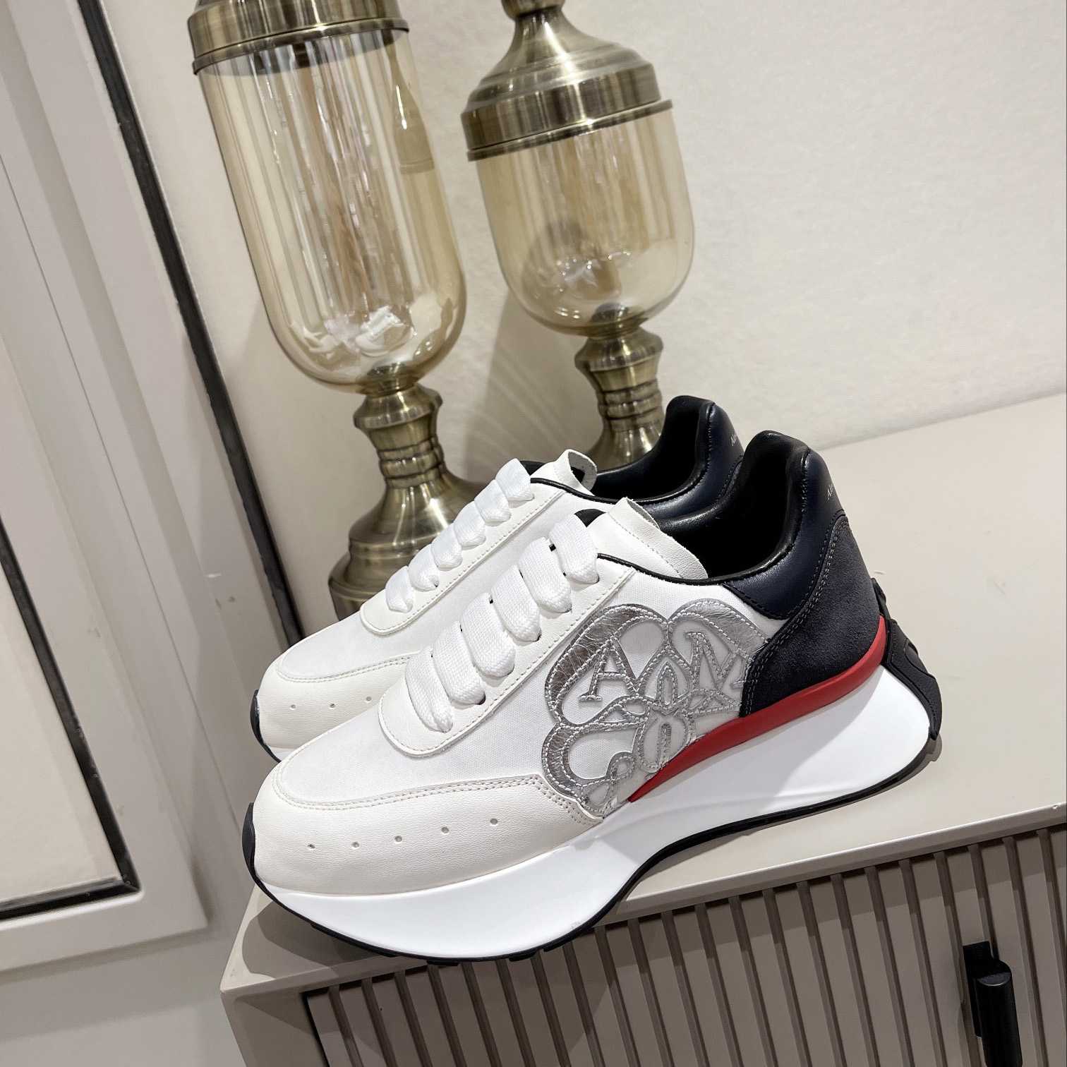 Alexander Mqueen Sprint Runner Lace-Up Sneaker - DopestKickz
