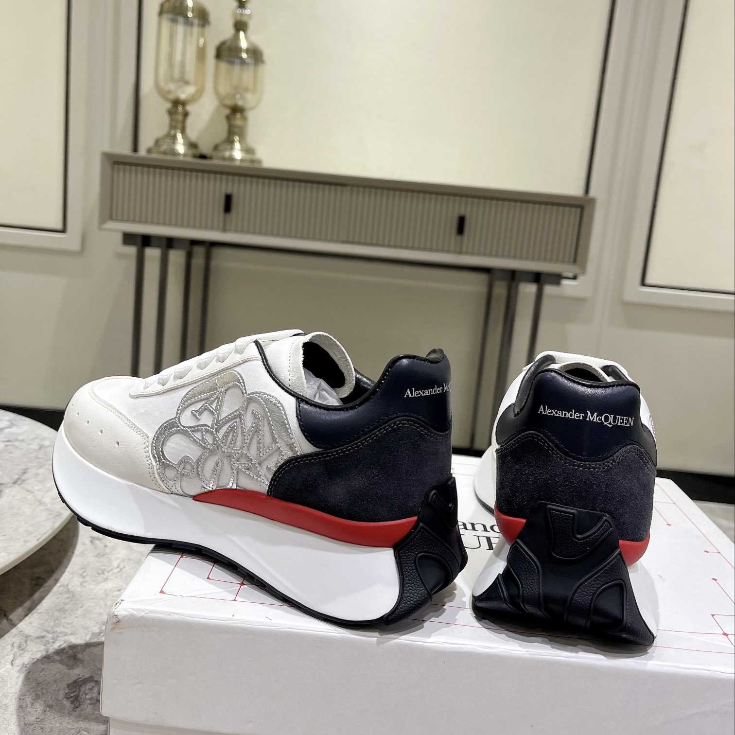 Alexander Mqueen Sprint Runner Lace-Up Sneaker - DopestKickz