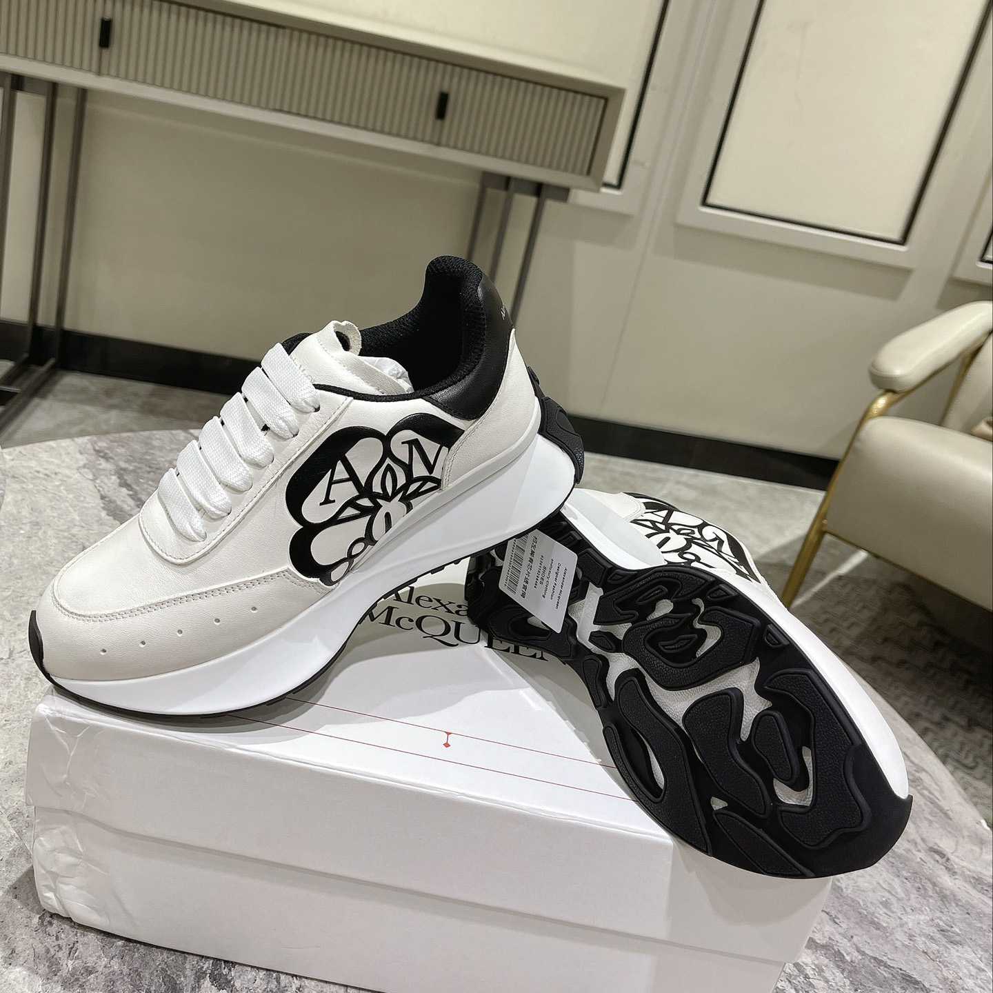 Alexander Mqueen Sprint Runner Lace-Up Sneaker - DopestKickz