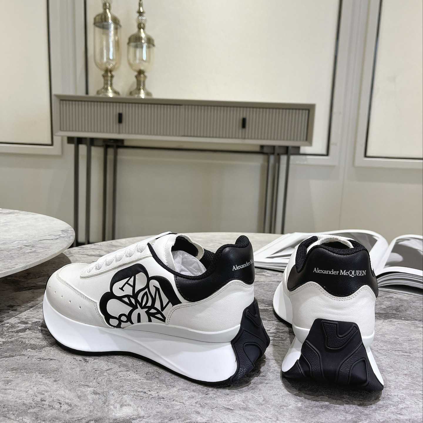 Alexander Mqueen Sprint Runner Lace-Up Sneaker - DopestKickz