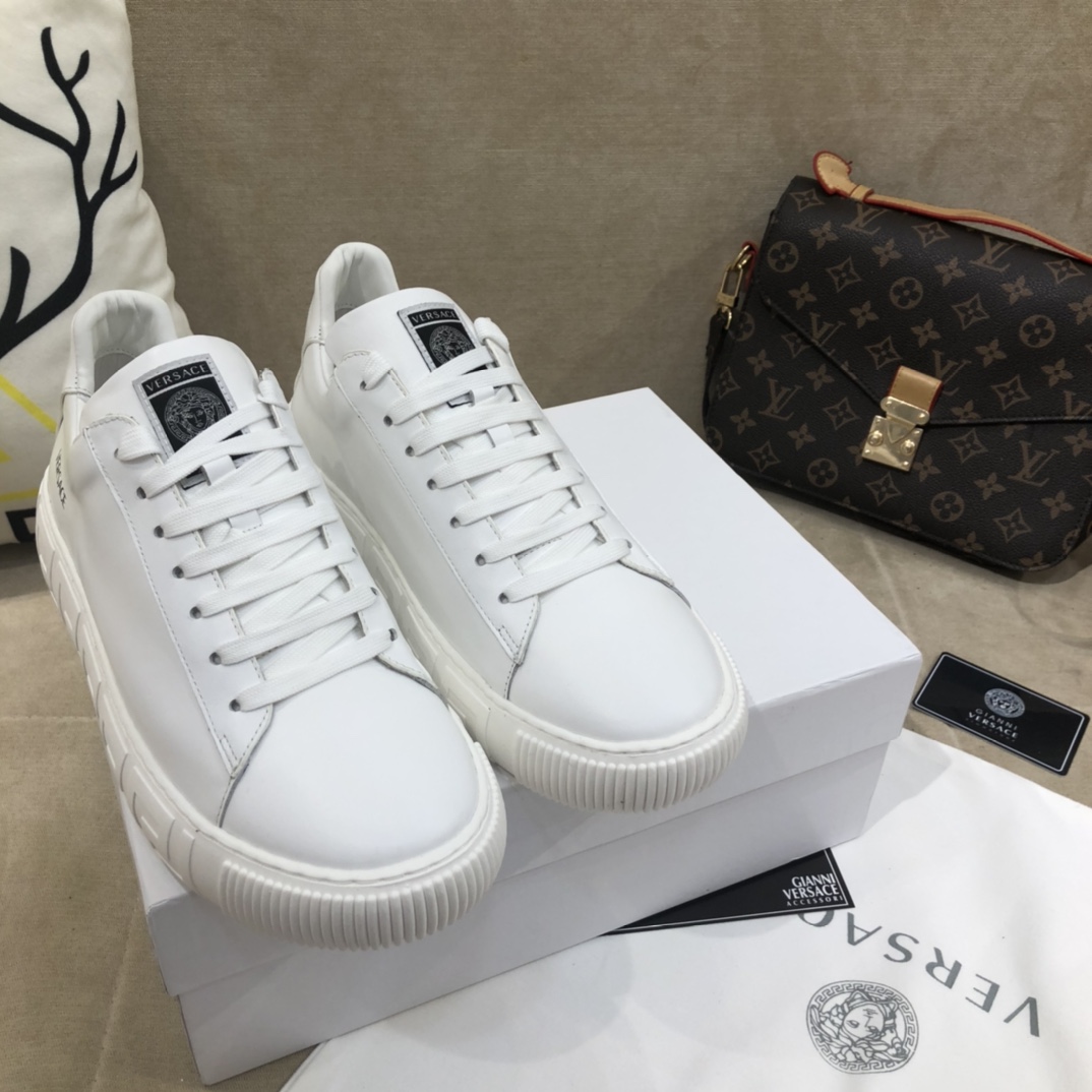 Versace La Greca Lace-Up Sneakers - DopestKickz