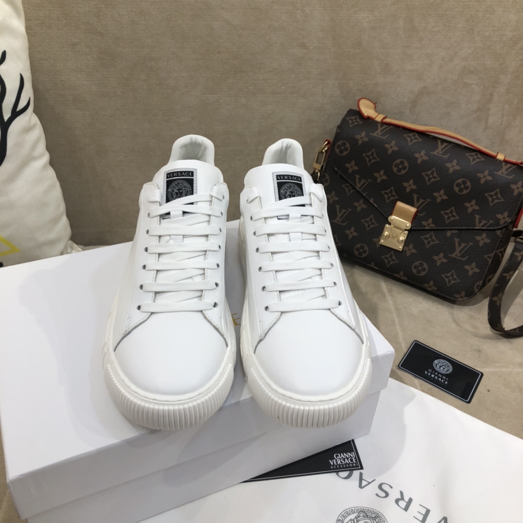 Versace La Greca Lace-Up Sneakers - DopestKickz