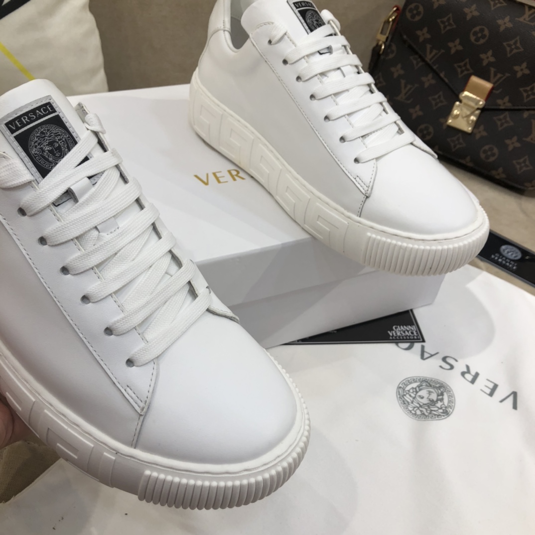 Versace La Greca Lace-Up Sneakers - DopestKickz