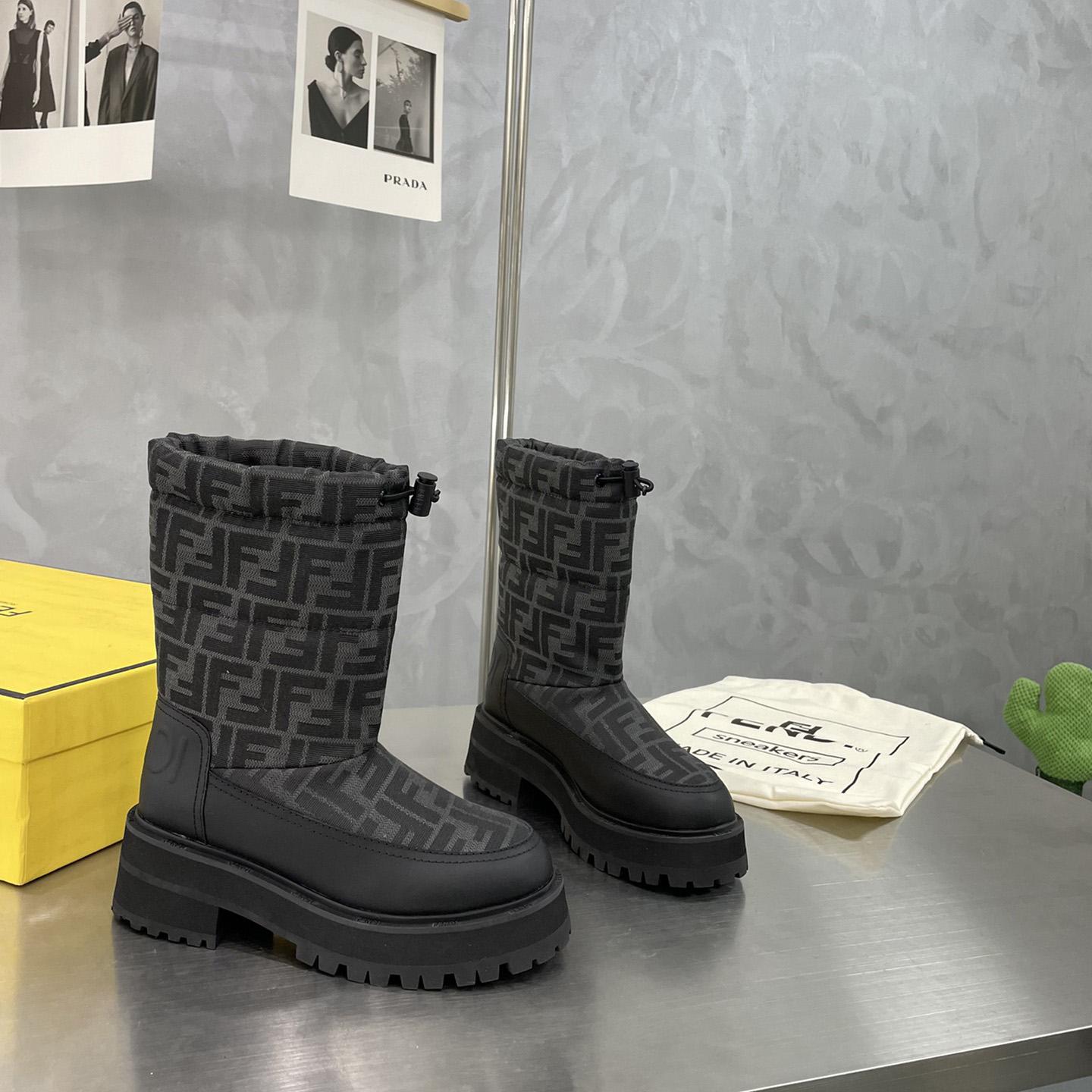 Fendi Force Black Leather Boots - DopestKickz