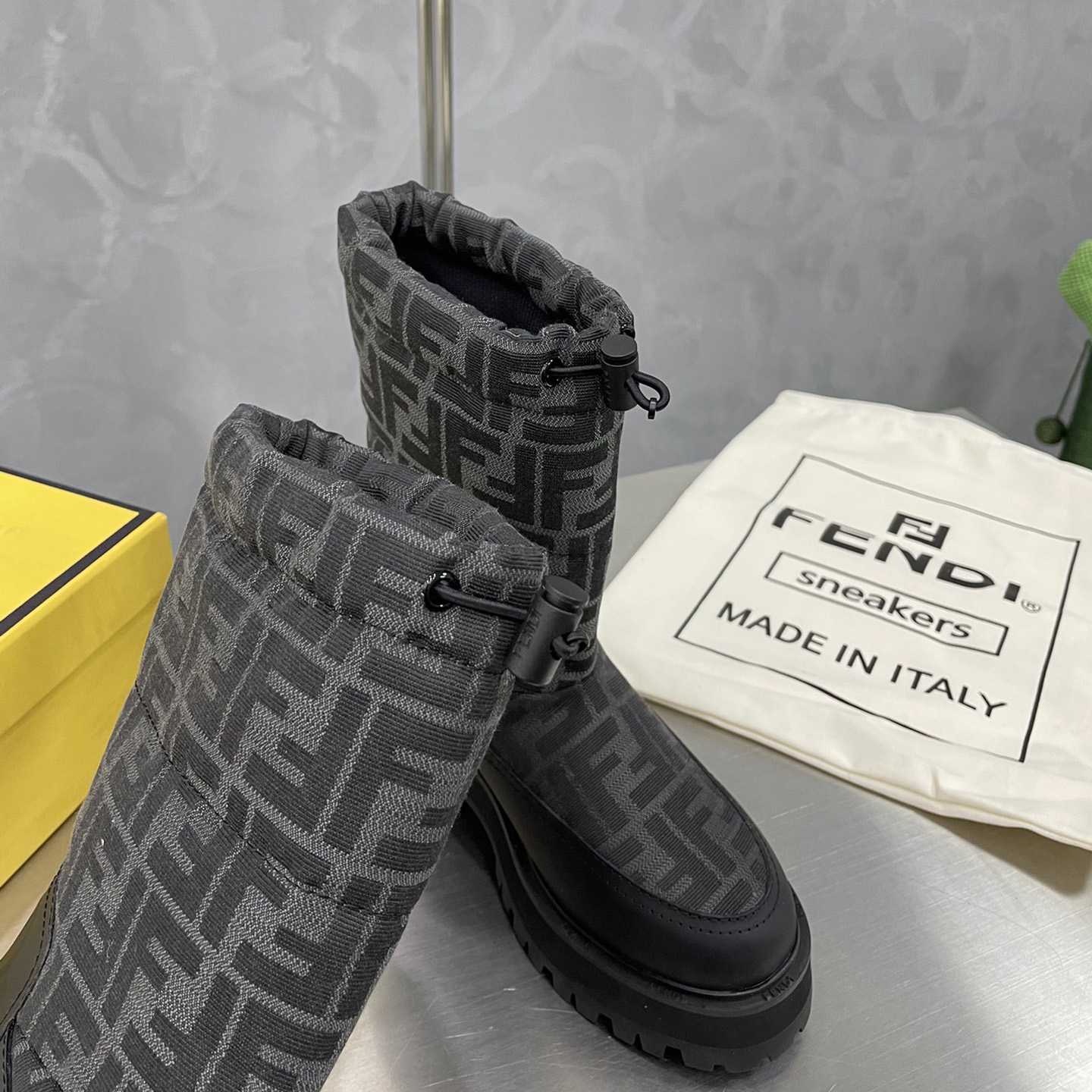 Fendi Force Black Leather Boots - DopestKickz
