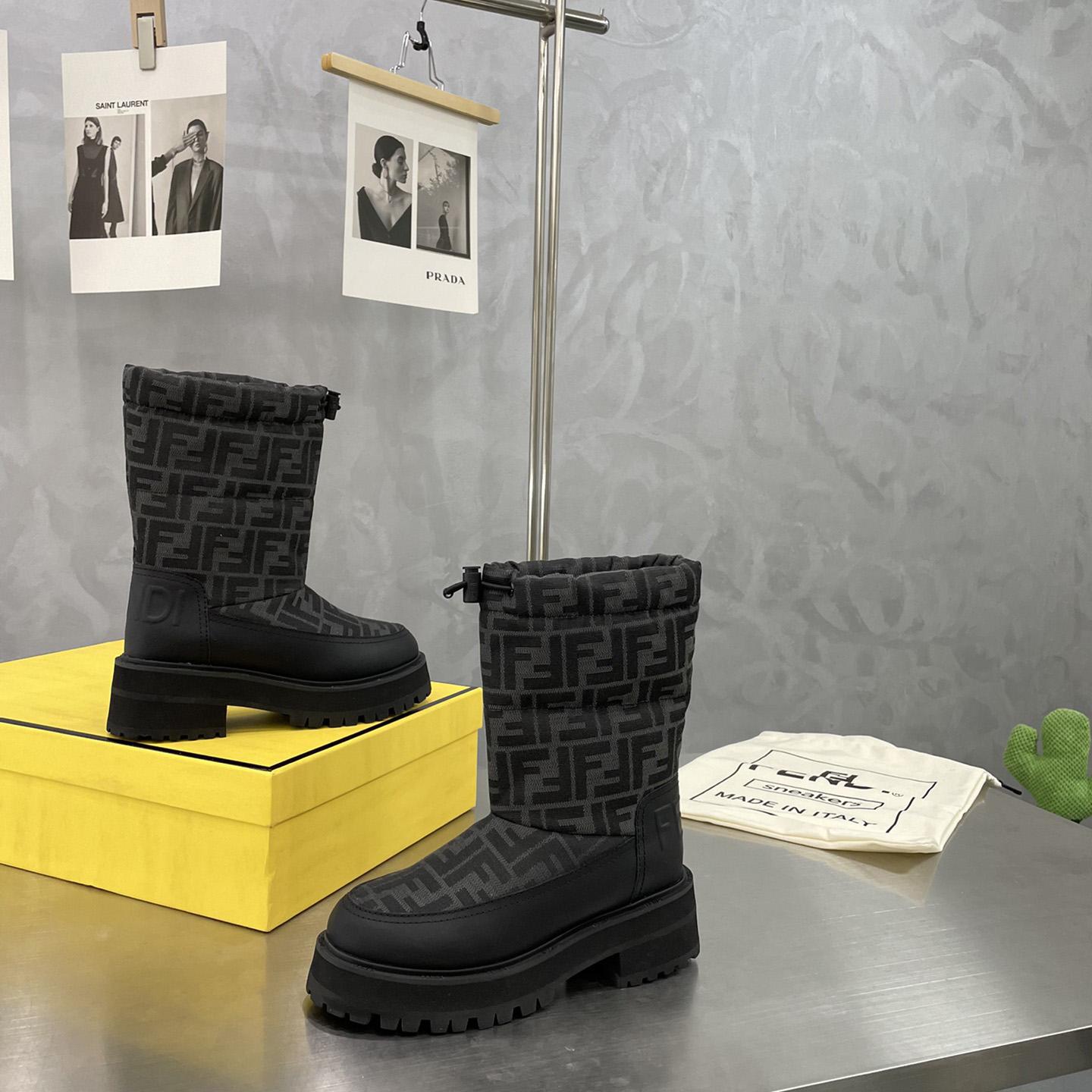 Fendi Force Black Leather Boots - DopestKickz