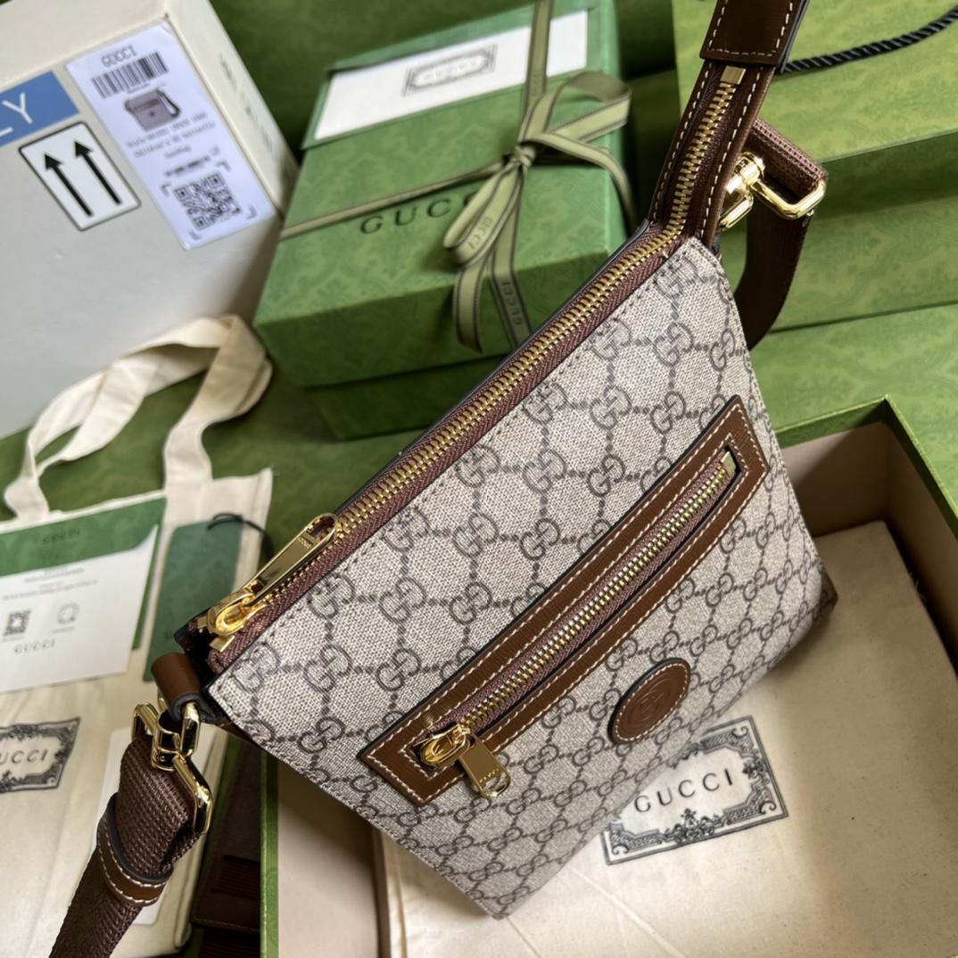 Gucci GG Supreme Messenger Bag(21-23.5-4.5cm)   - DopestKickz