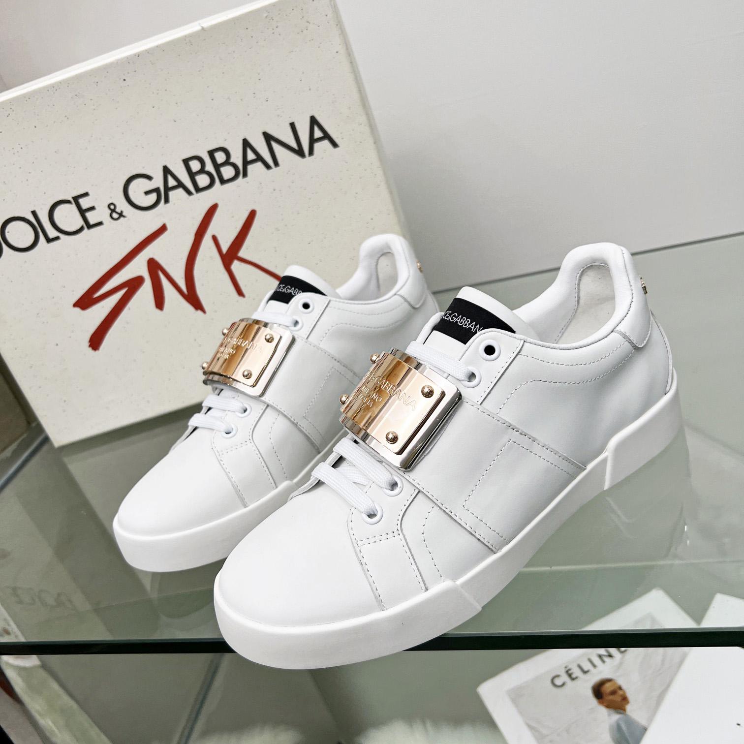 Dolce & Gabbana Portofino Leather Sneakers - DopestKickz