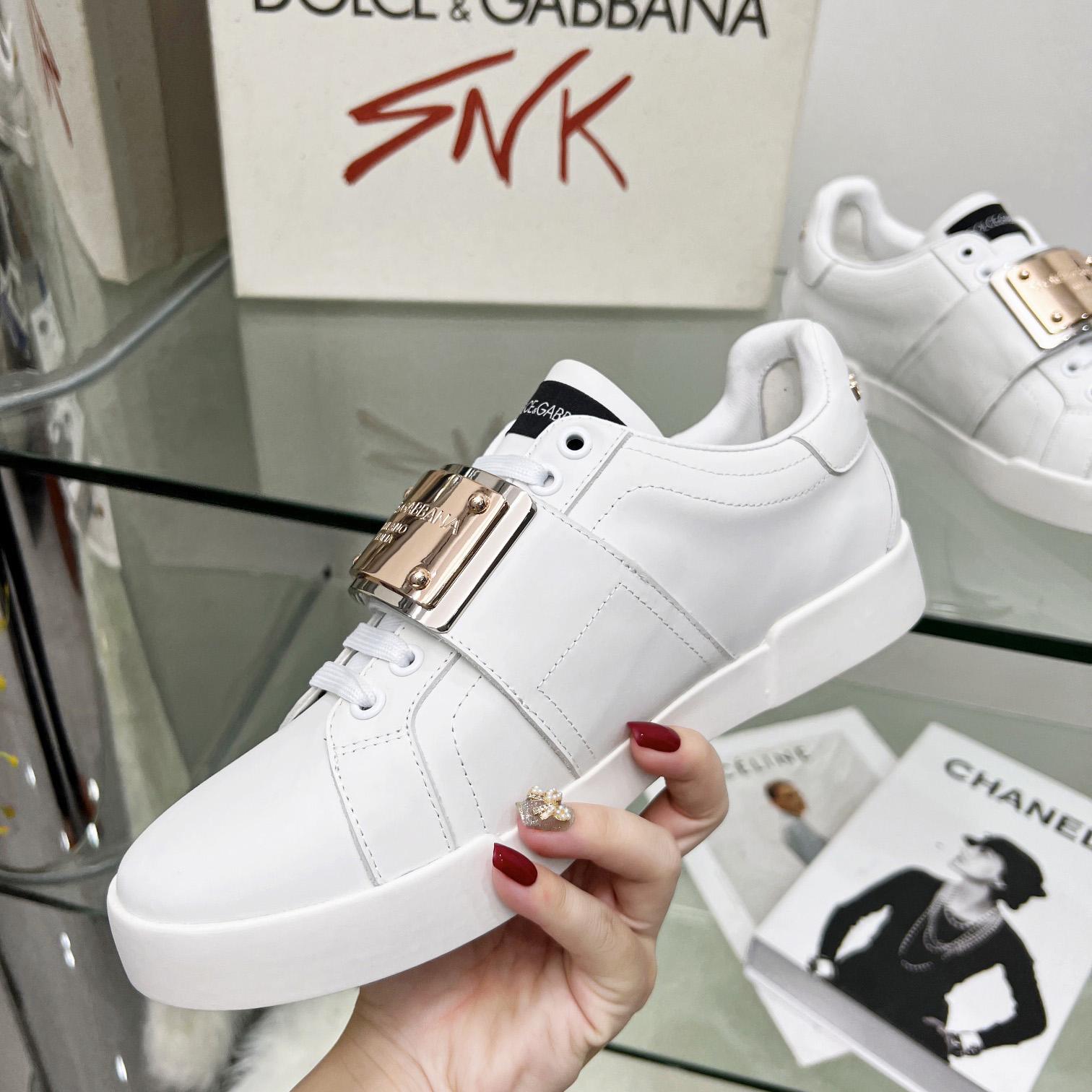 Dolce & Gabbana Portofino Leather Sneakers - DopestKickz