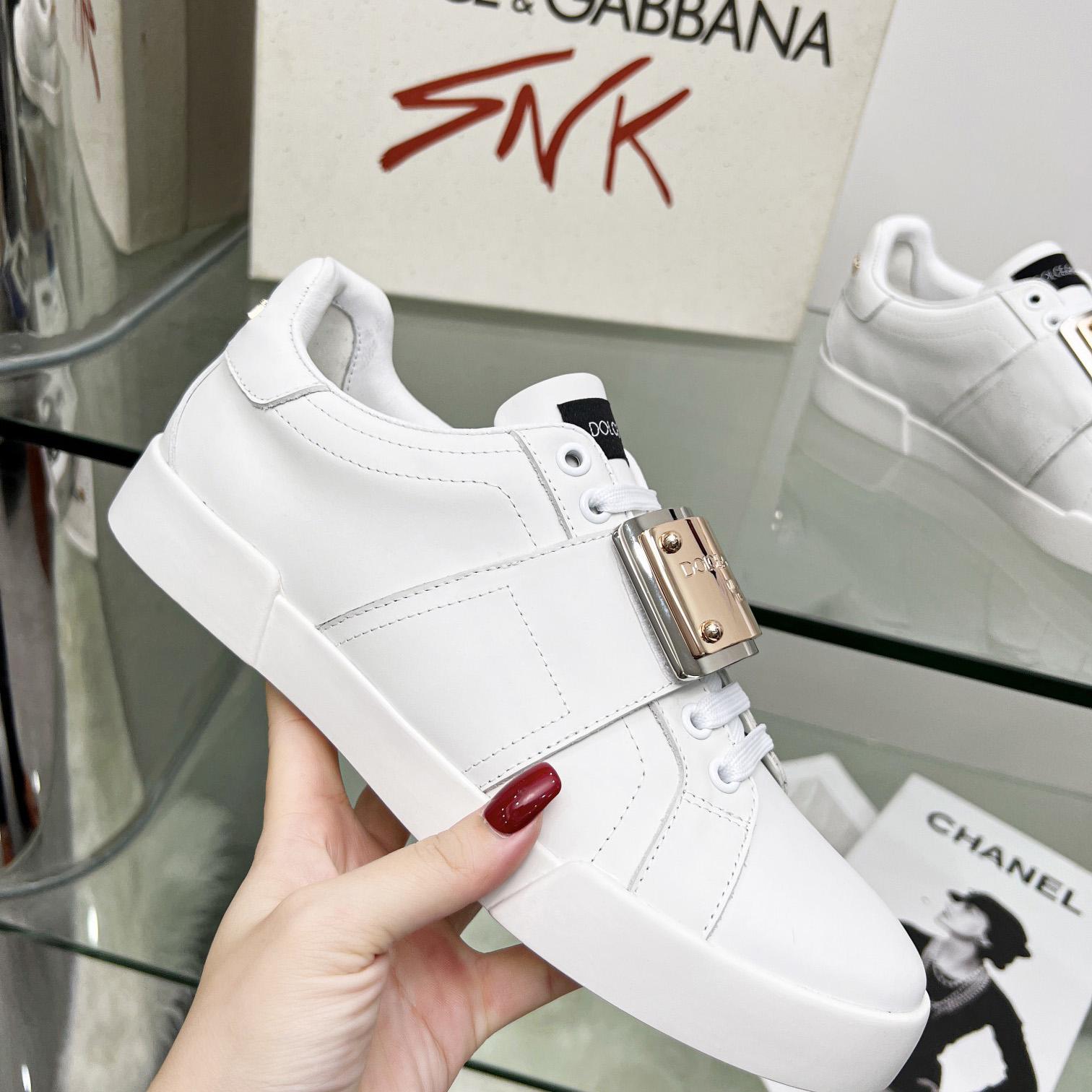 Dolce & Gabbana Portofino Leather Sneakers - DopestKickz