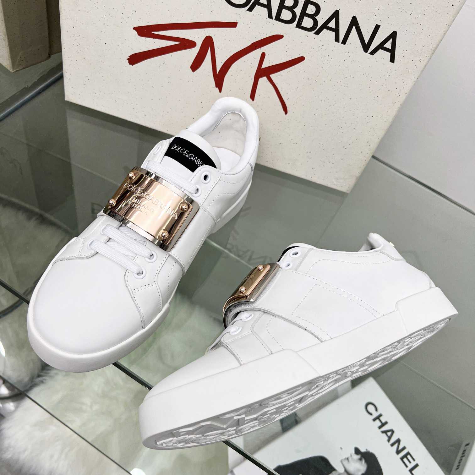 Dolce & Gabbana Portofino Leather Sneakers - DopestKickz