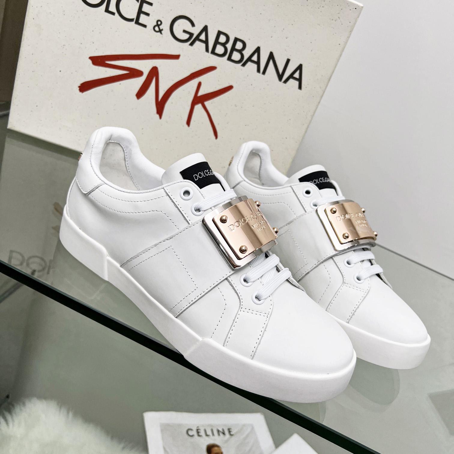 Dolce & Gabbana Portofino Leather Sneakers - DopestKickz