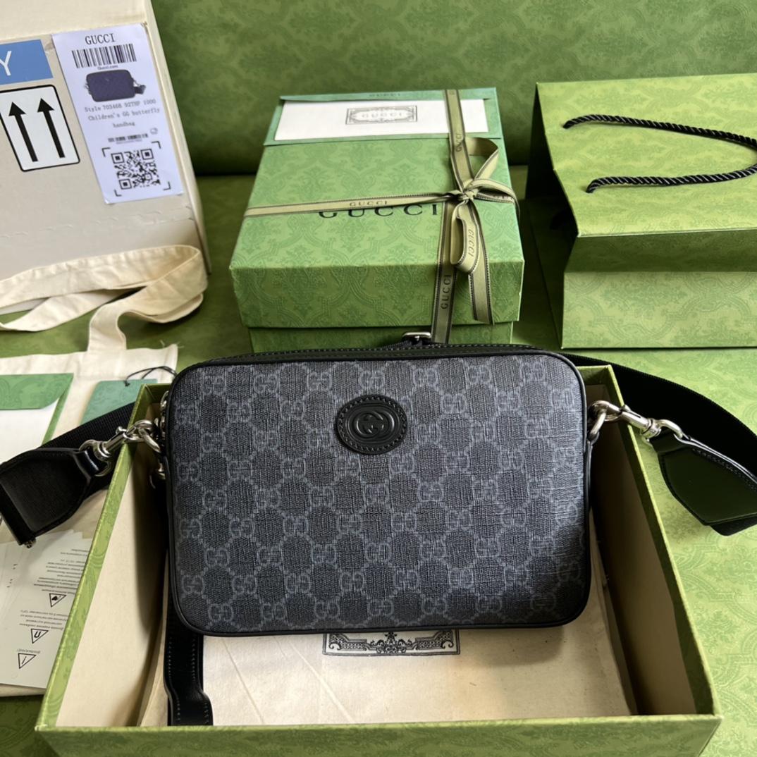 Gucci Shoulder Bag With Interlocking G(24.5-16-4.5cm)   - DopestKickz
